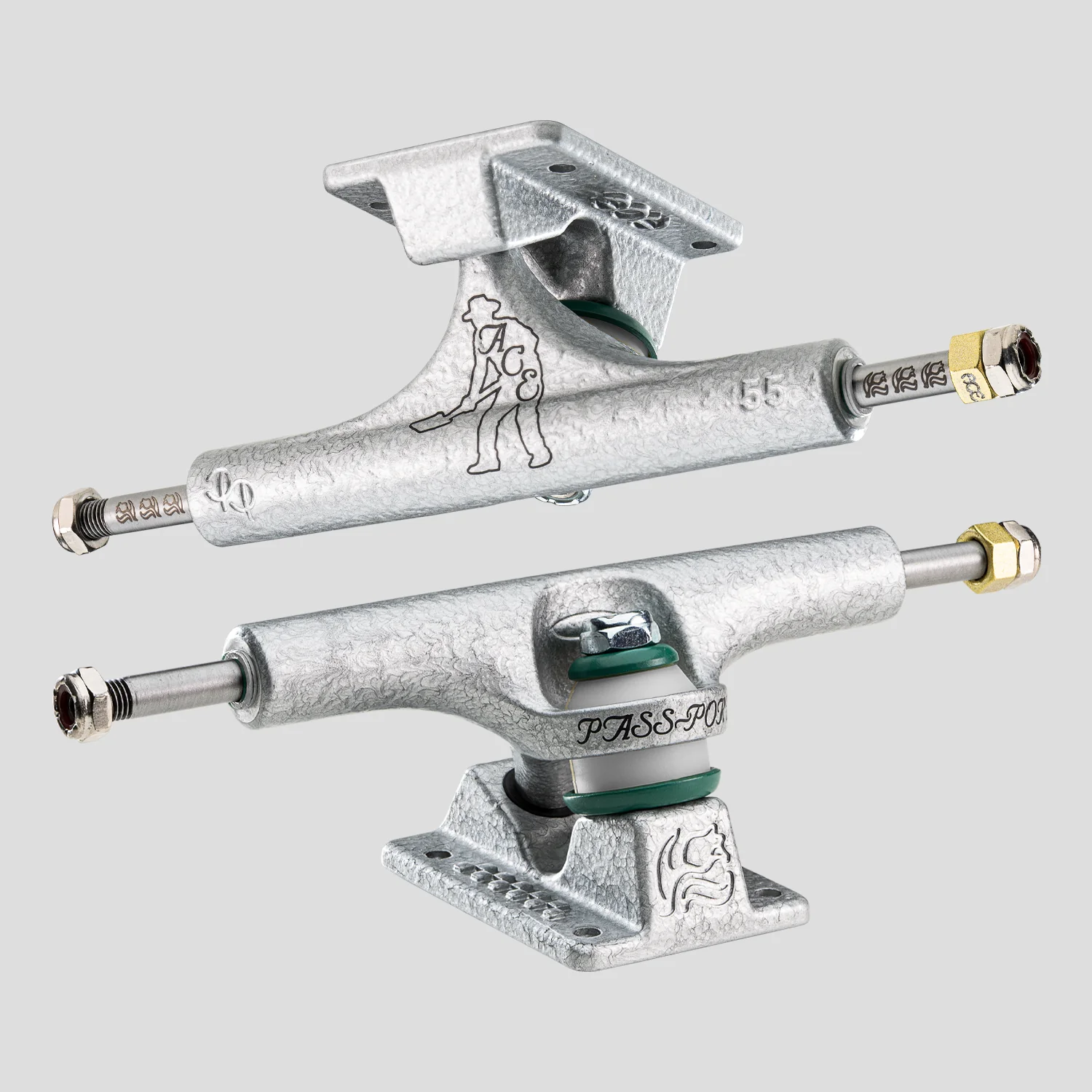Pass~Port & Ace Trucks MFG AF1 Hollow Trucks - Hammertone - Image 2