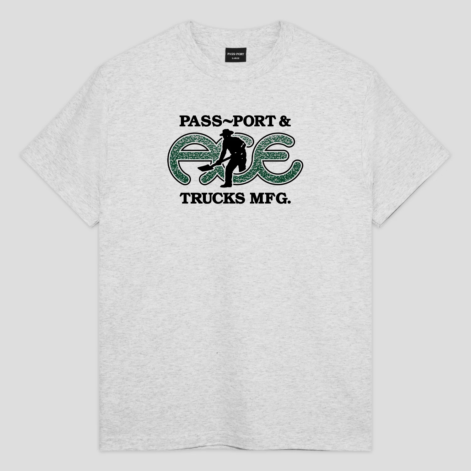 Pass~Port & Ace Trucks MFG Hammertone Tee - Ash