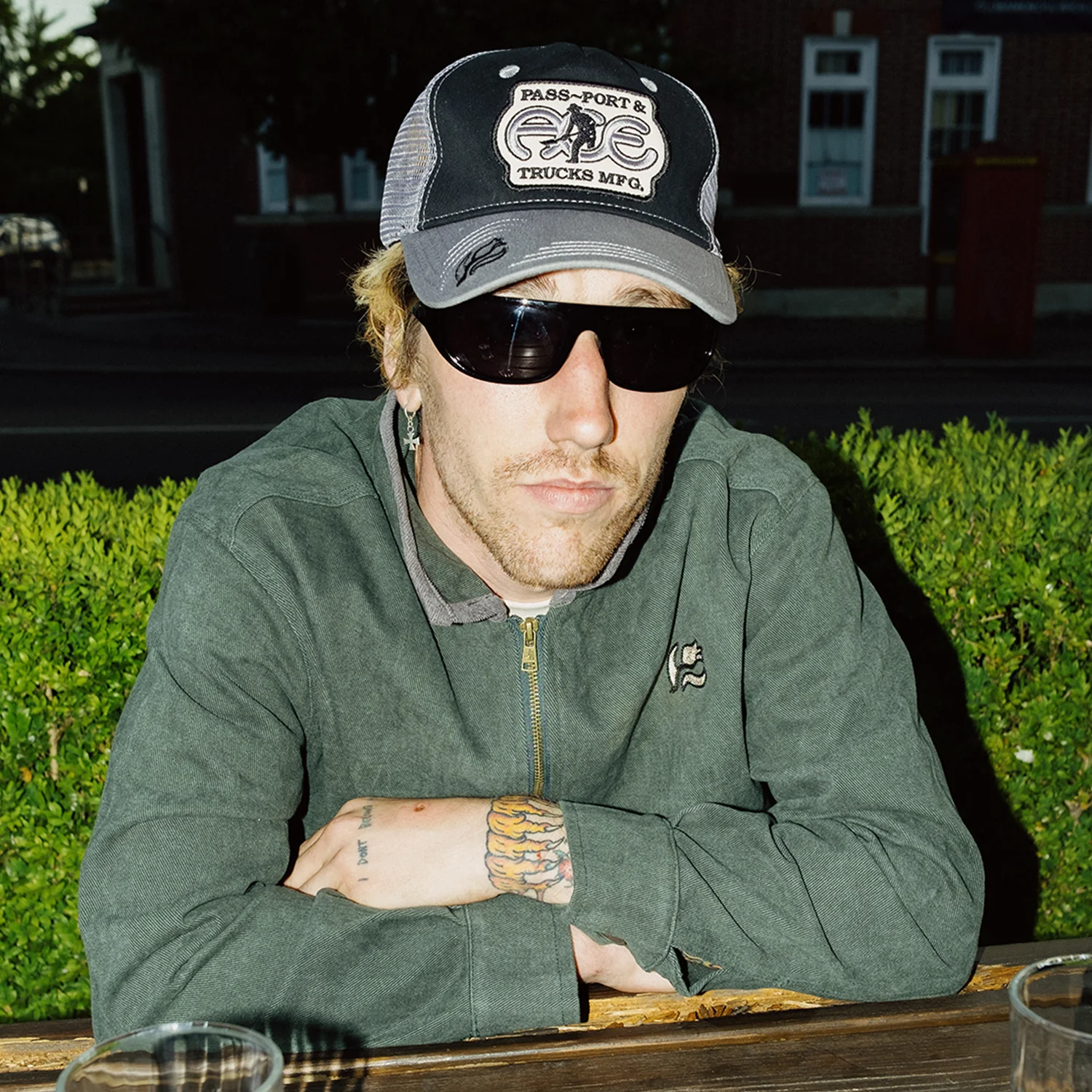 Pass~Port & Ace Trucks MFG Ace Packers Trucker Cap - Black / Steel - Image 2