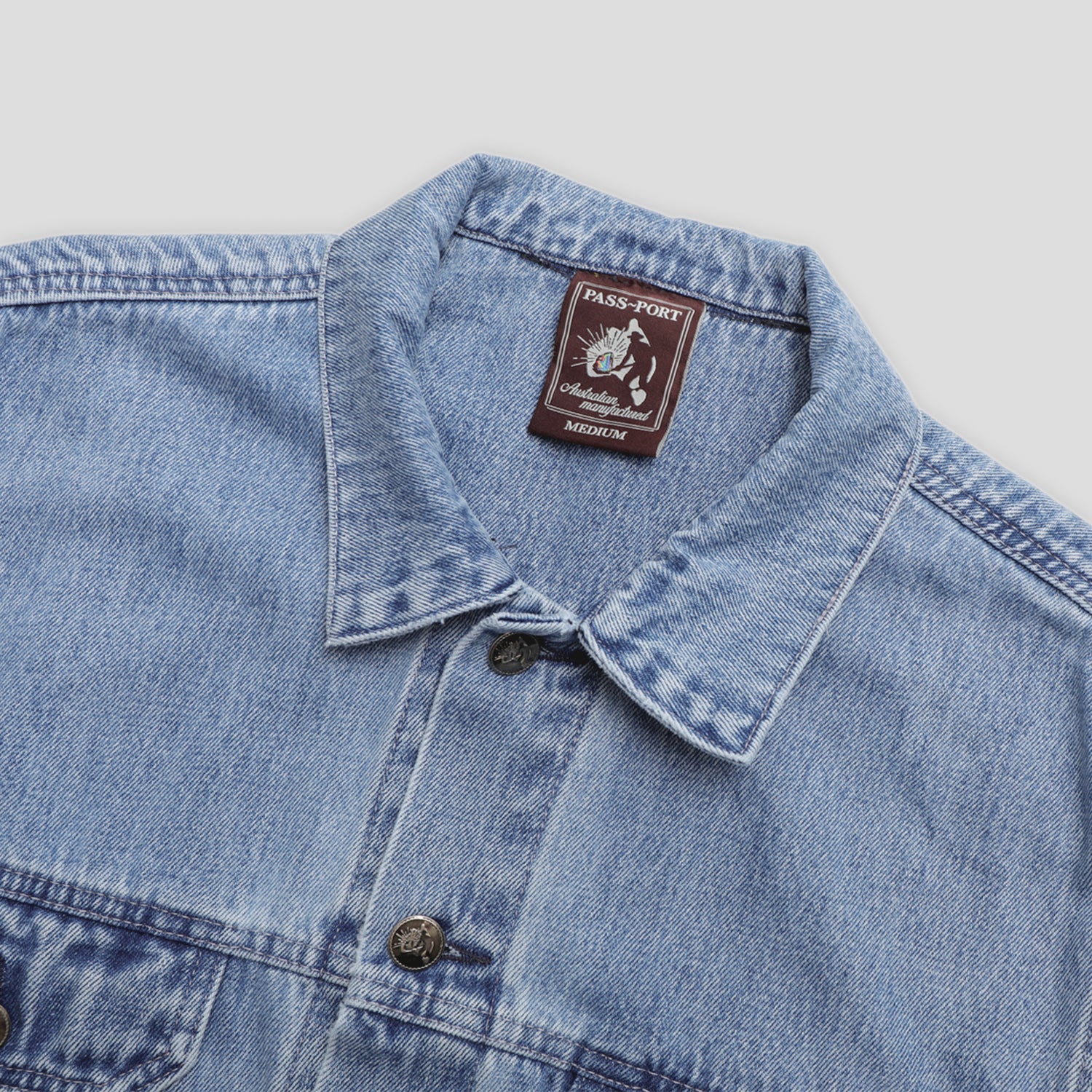 Pass~Port Australian Manufactured Denim Jacket - Light Indigo - Image 3