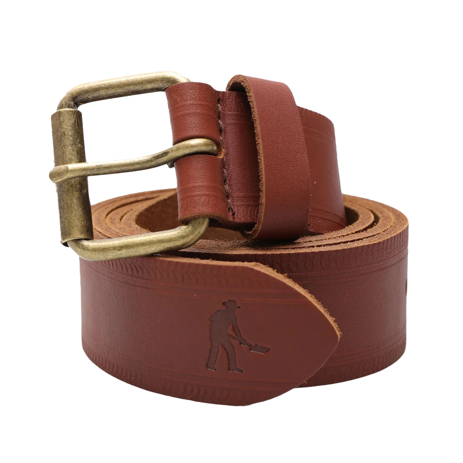 Pass~Port Australian Manufactured Embossed Belt - Brown