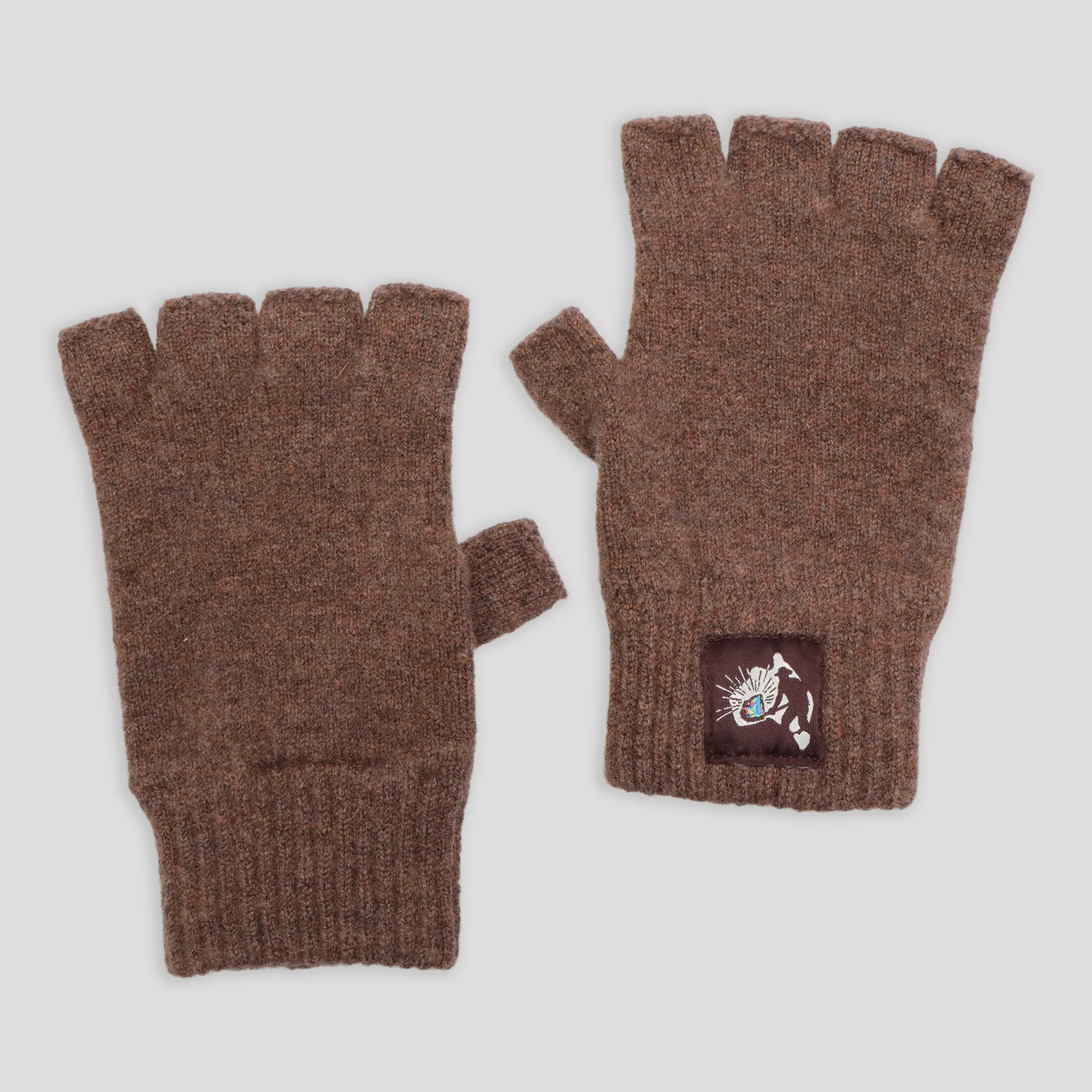 Pass~Port Australian Manufactured Fingerless Gloves - Brown - Image 2