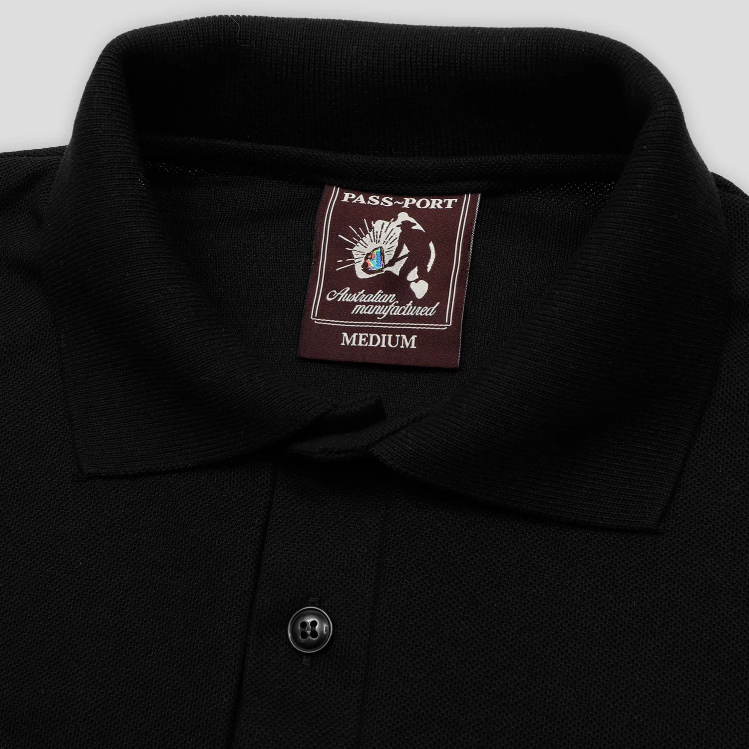 Pass~Port Australian Manufactured Polo Shirt - Black - Image 4