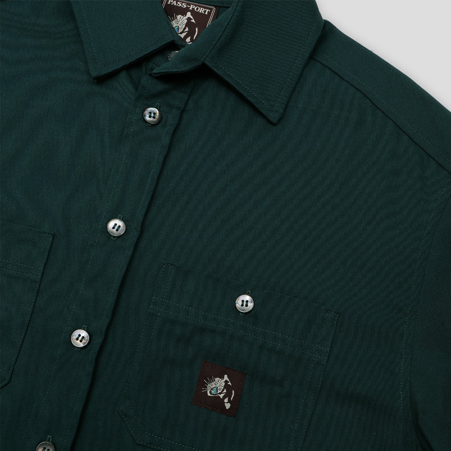 Pass~Port Australian Manufactured Short Sleeve Work Shirt - Jade Green - Image 6