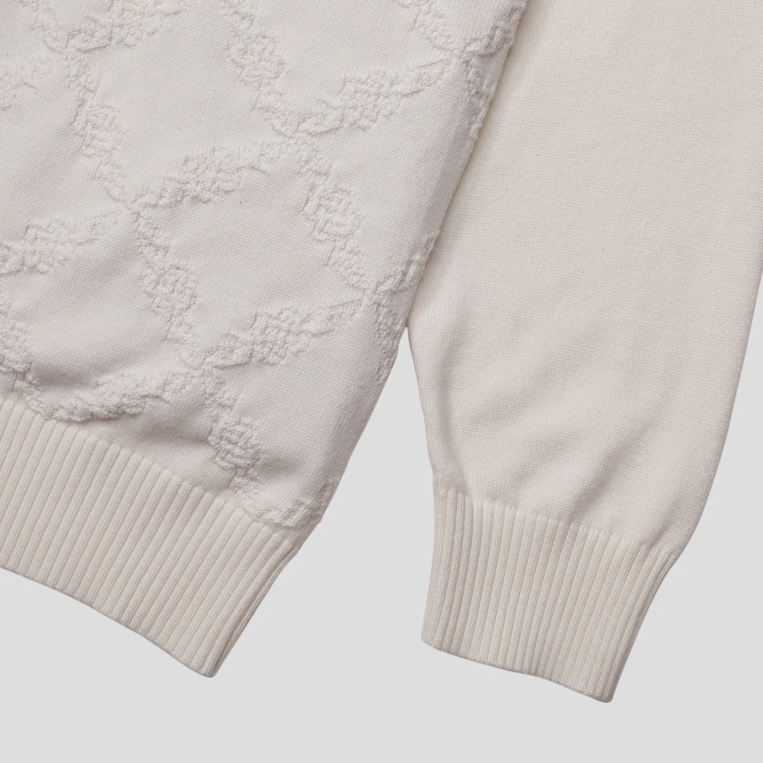 Pass~Port Brasco Zip Long Sleeve Knit - Cream - Image 4