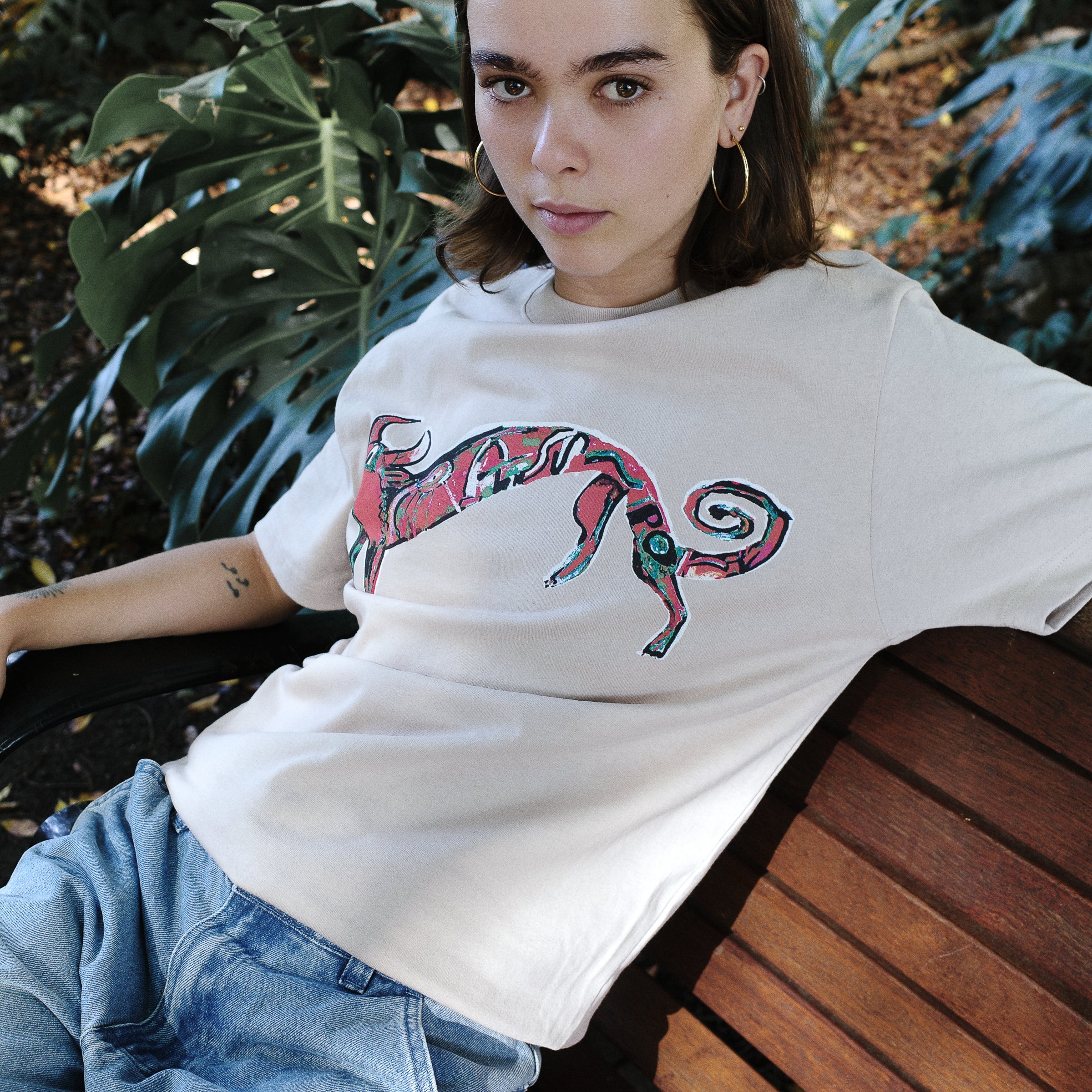 Pass~Port Bull Tee - Stone - Image 5