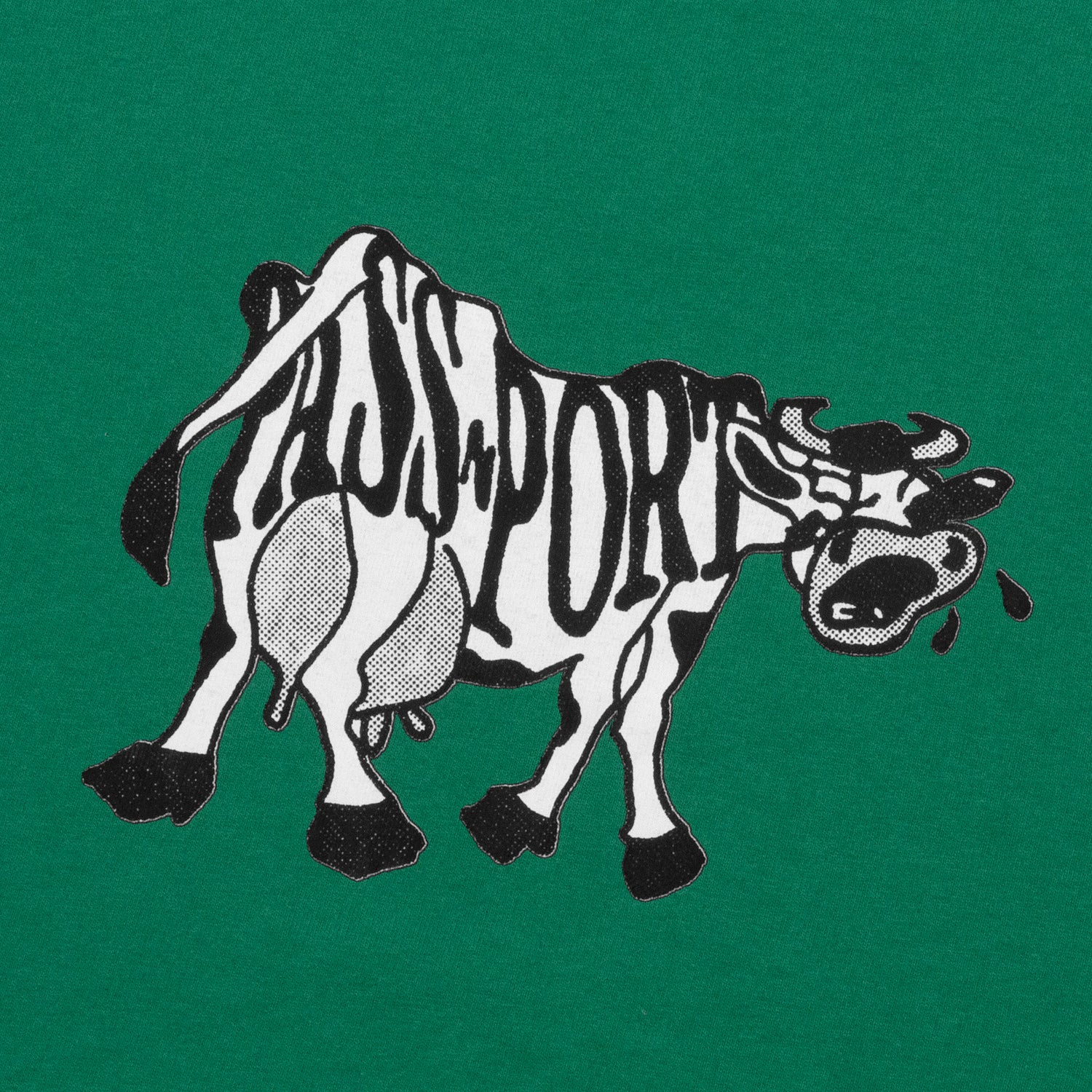 Pass~Port Crying Cow Hoodie - Kelly Green - Image 2
