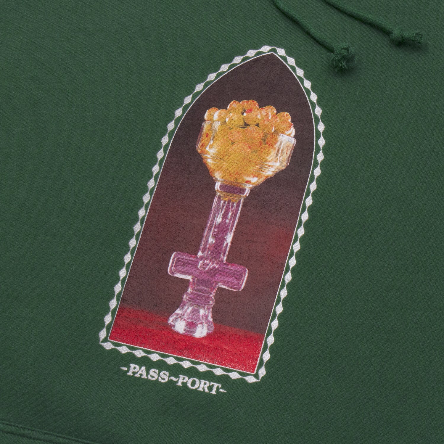 Pass~Port Crystal Olives Hoodie - Forest Green - Image 2