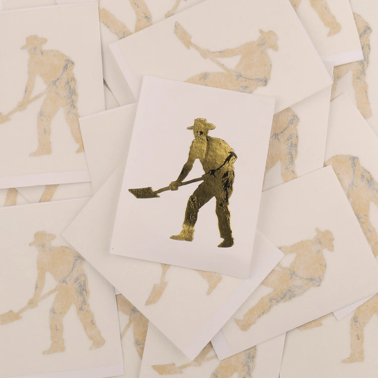 PASS~PORT DIGGER DIE CUT STICKER GOLD - Image 2