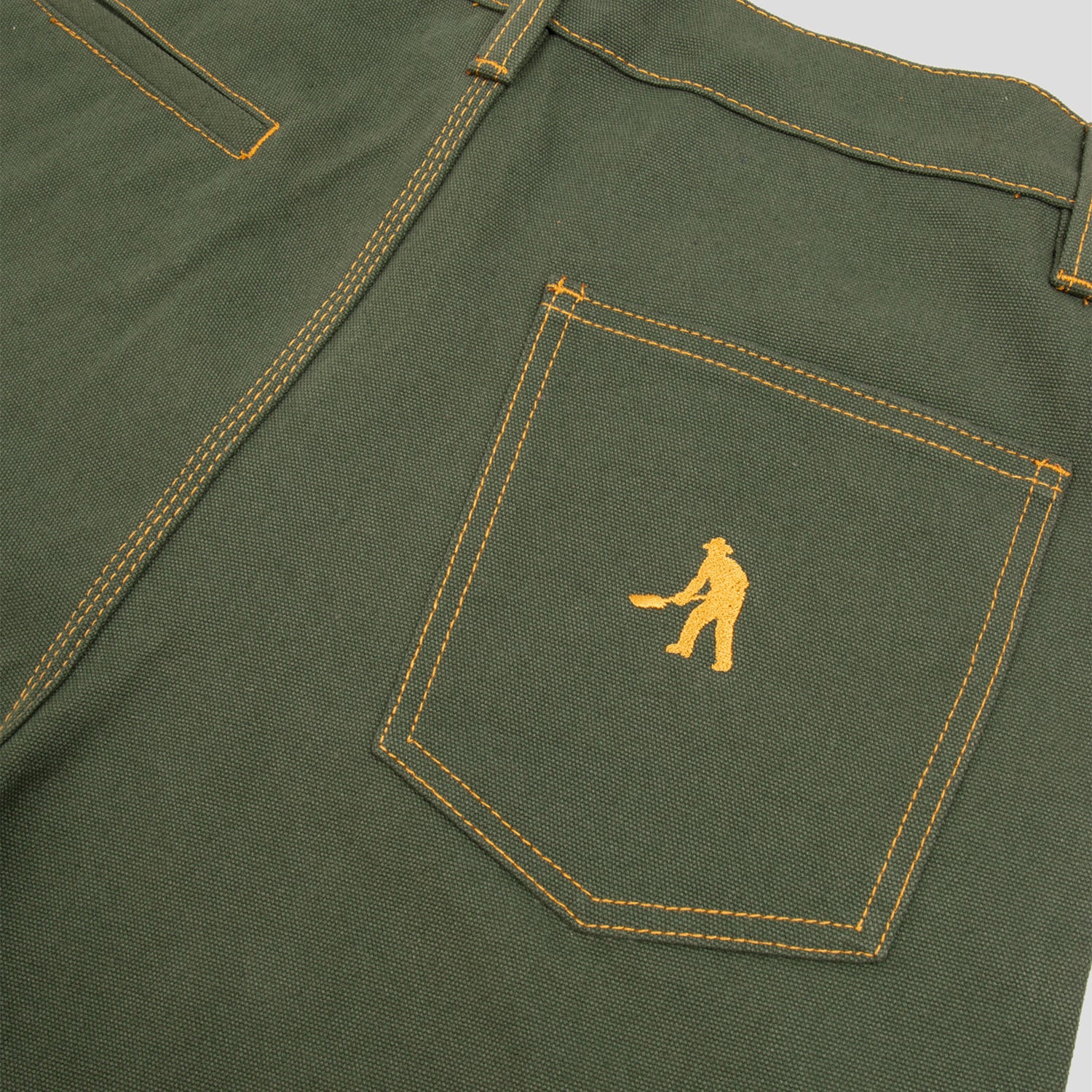 Pass~Port Diggers Club Pant - Olive / Gold Stitch - Image 4