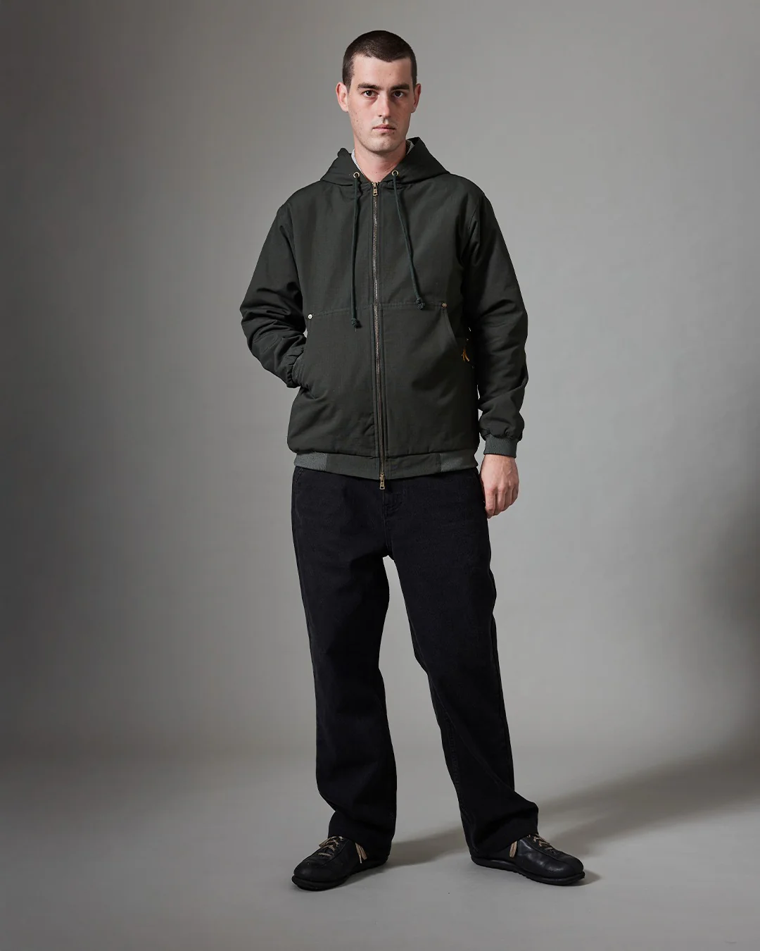 Pass~Port Diggers Club Ripstop Zip Hood - Dark Green - Image 3