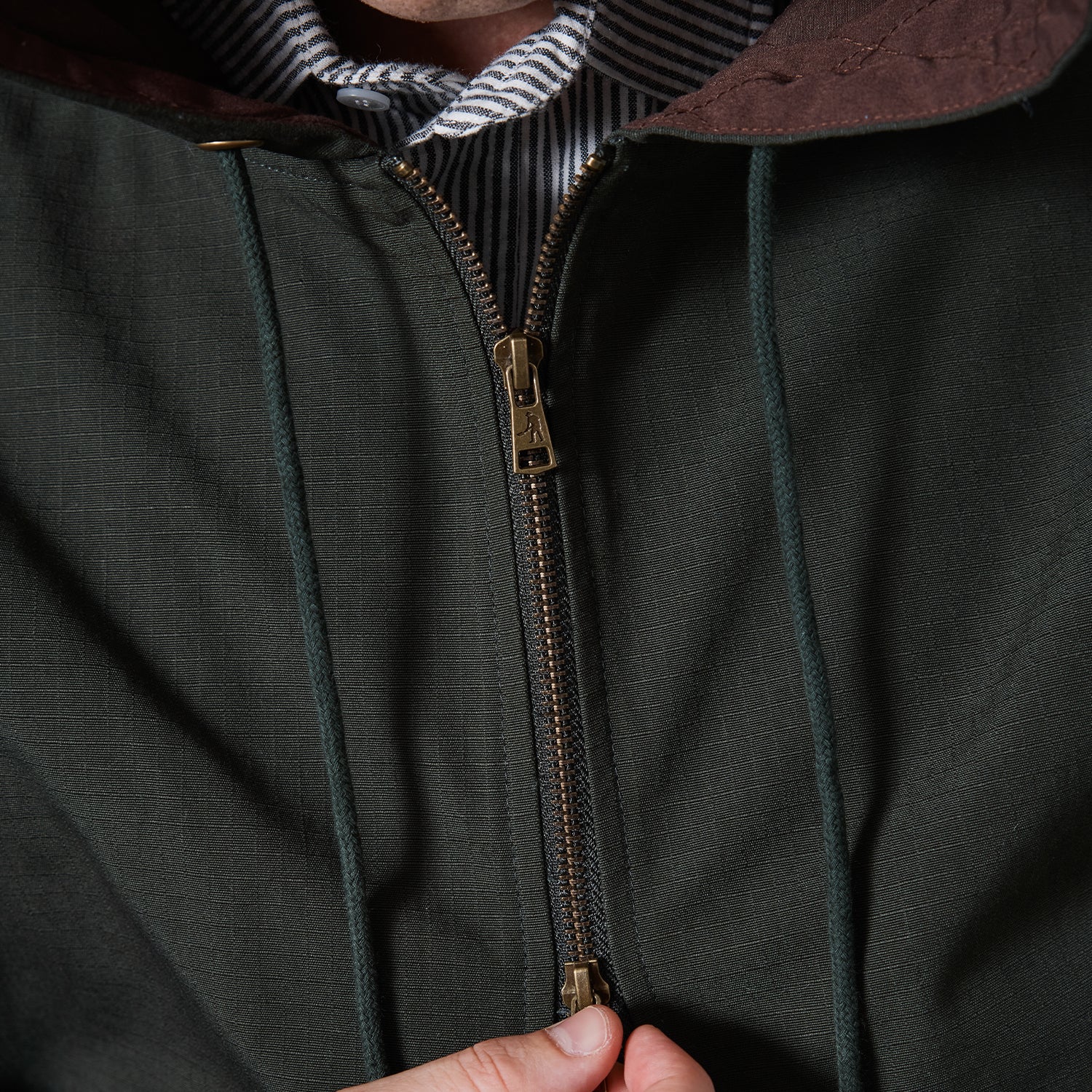 Pass~Port Diggers Club Ripstop Zip Hood - Dark Green - Image 4