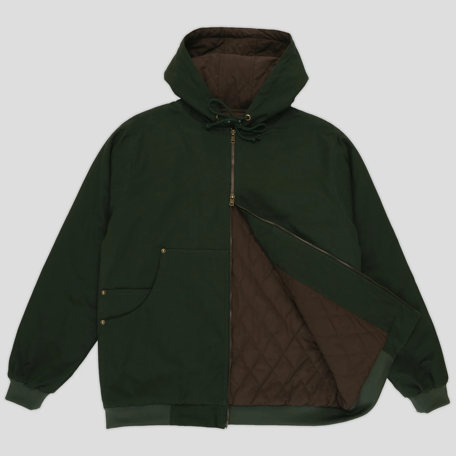 Pass~Port Diggers Club Ripstop Zip Hood - Dark Green - Image 5