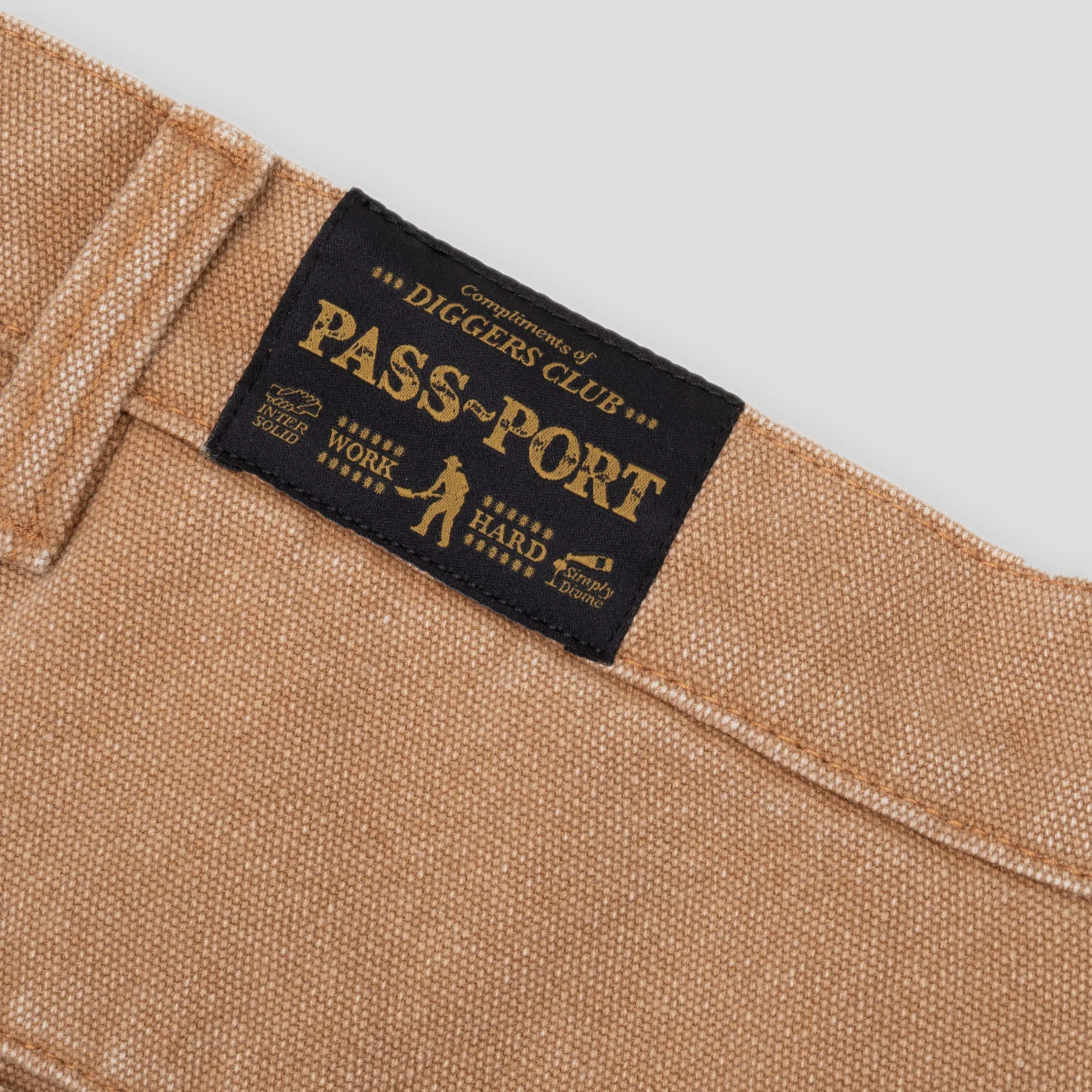 Pass~Port Double Knee Diggers Club Pant - Caramel - Image 8