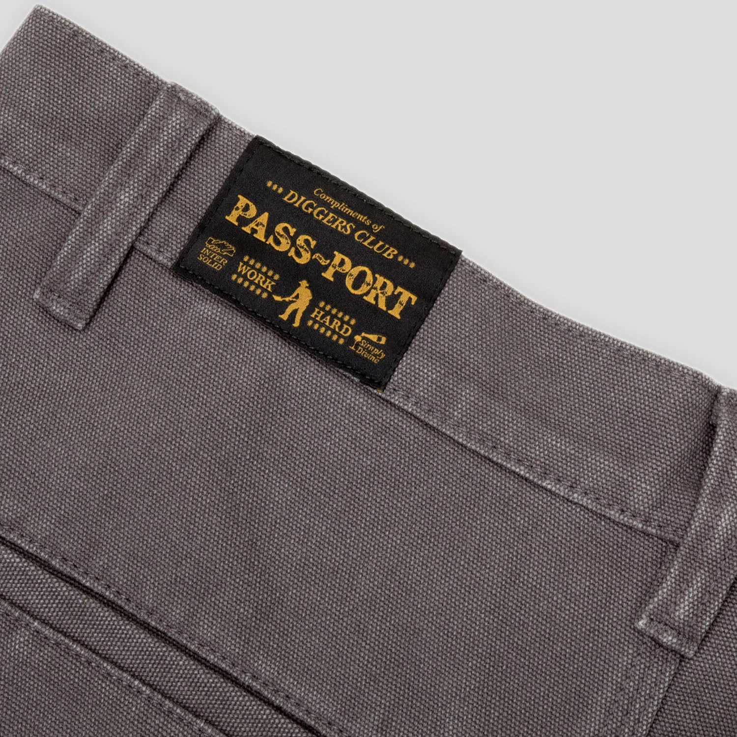 Pass~Port Double Knee Diggers Club Pant - Charcoal - Image 8