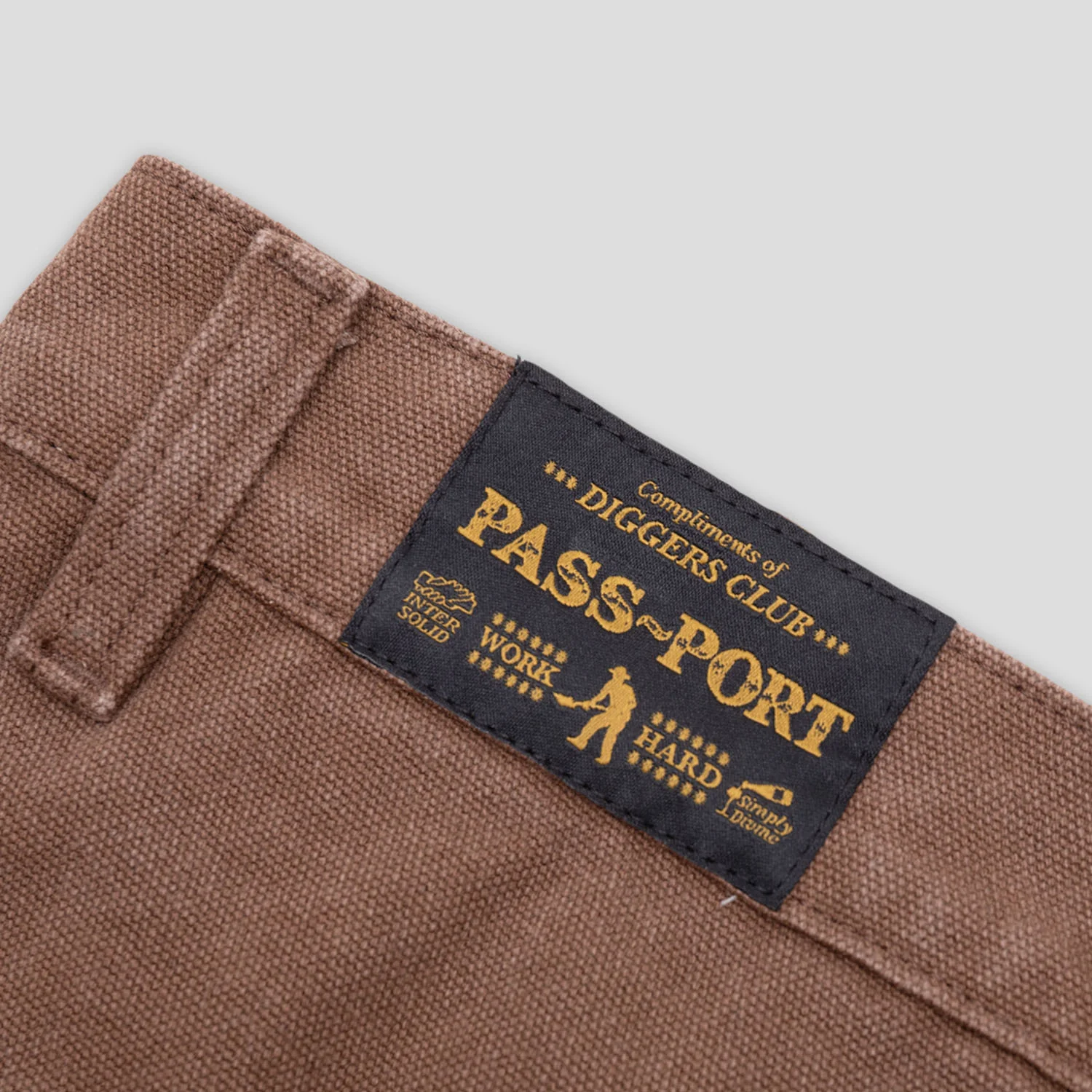 Pass~Port Double Knee Diggers Club Pant - Washed Brown - Image 8