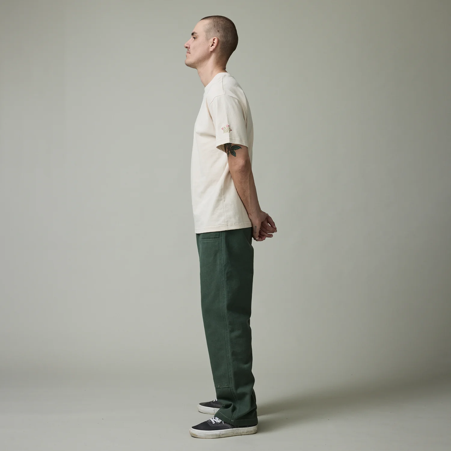 Pass~Port Double Knee Diggers Club Pant - Washed Forest Green - Image 5