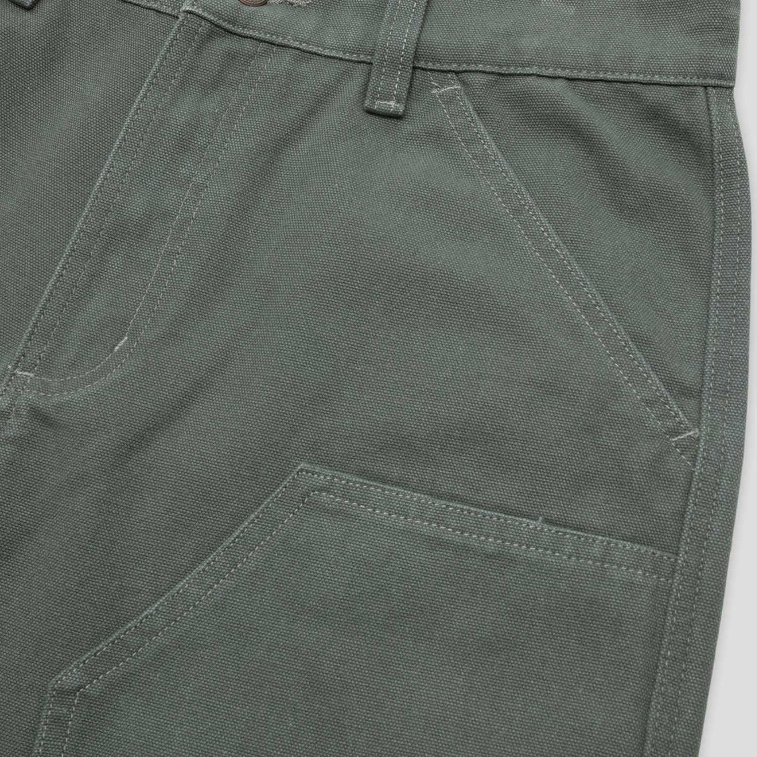 Pass~Port Double Knee Diggers Club Pant - Washed Forest Green - Image 9