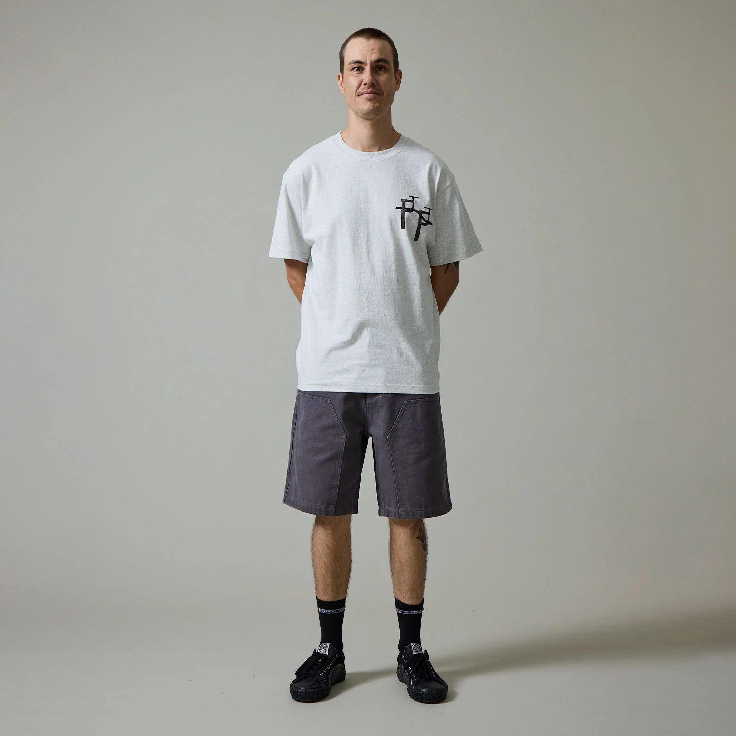 Pass~Port Double Knee Diggers Club Short - Charcoal - Image 4