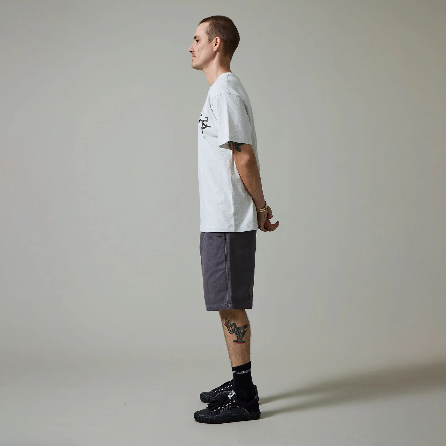 Pass~Port Double Knee Diggers Club Short - Charcoal - Image 5