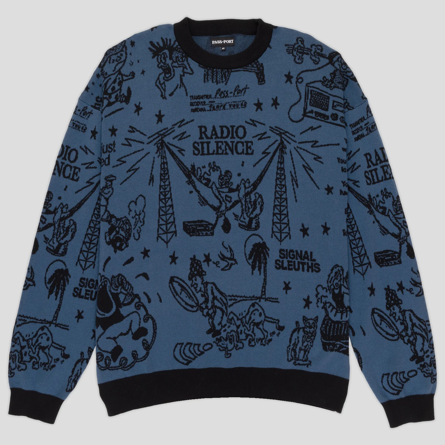 Pass~Port Eyeball Knit Sweater - Harbour Blue / Black