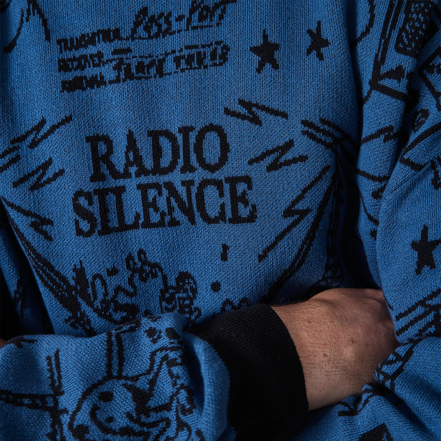 Pass~Port Eyeball Knit Sweater - Harbour Blue / Black - Image 2