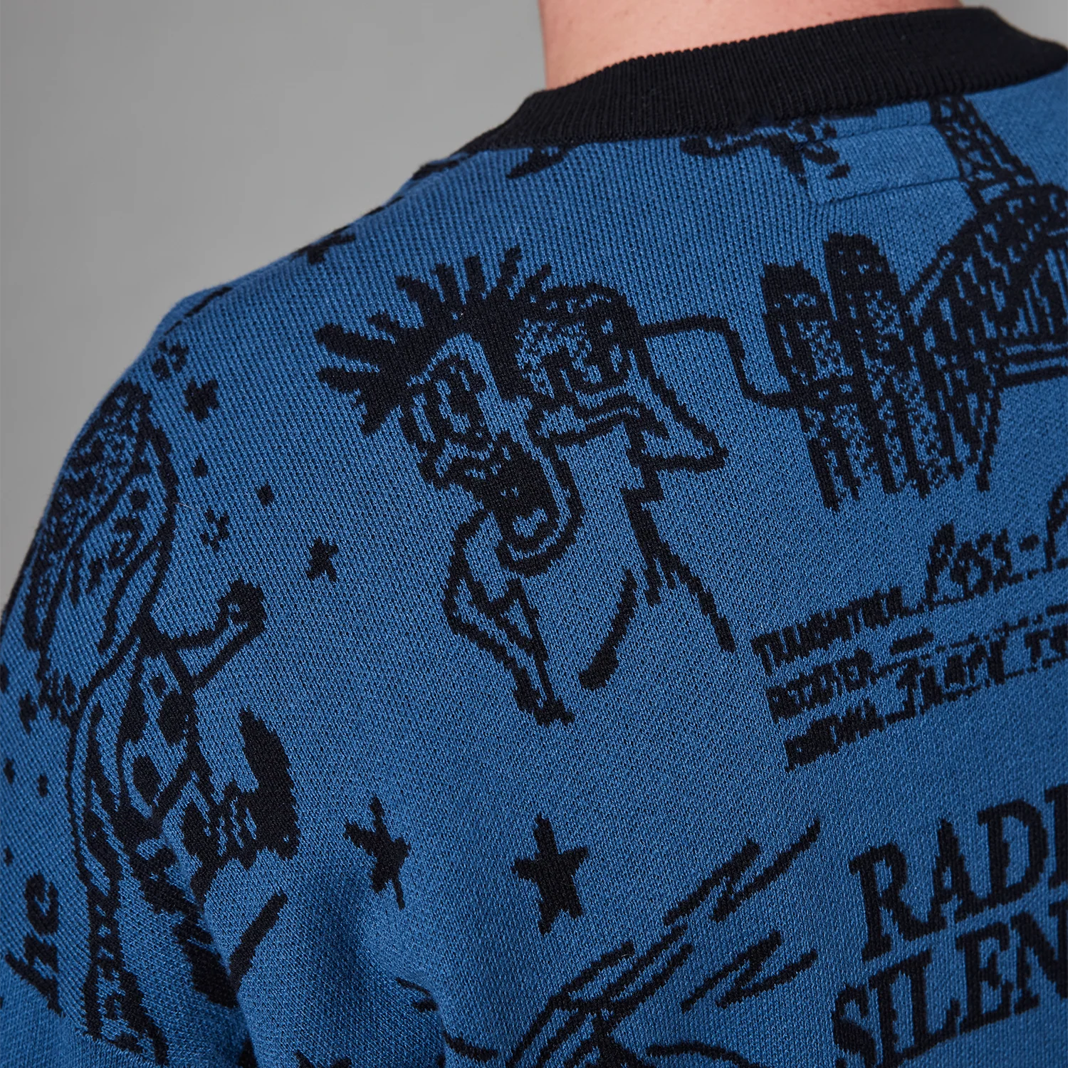 Pass~Port Eyeball Knit Sweater - Harbour Blue / Black - Image 4