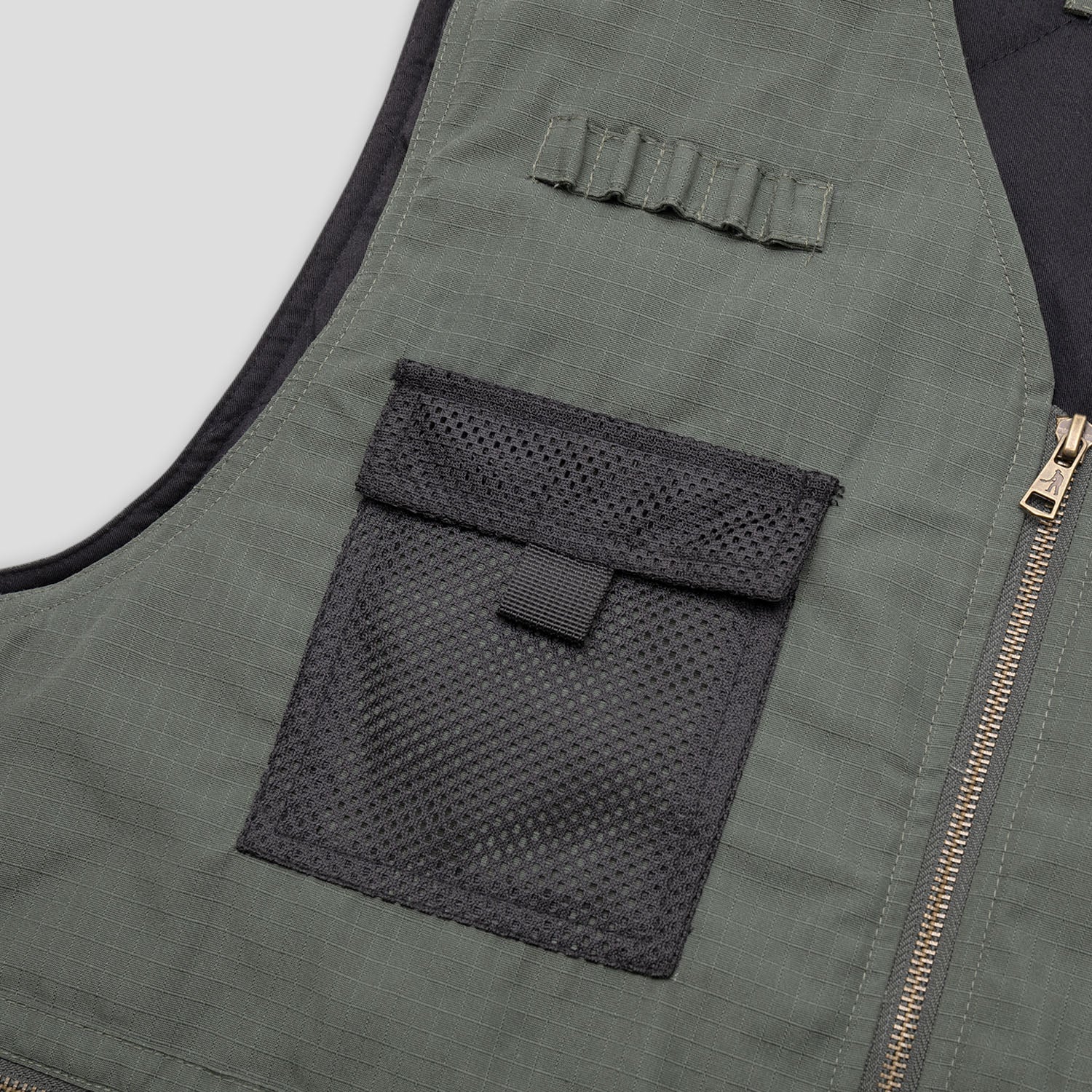 Pass~Port Frog Lure Ripstop Fishing Vest - Moss - Image 6