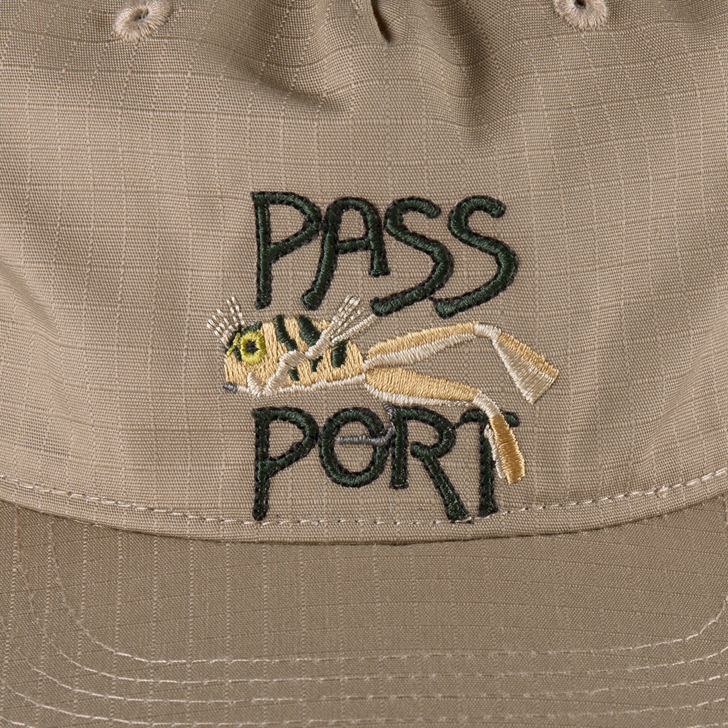 Pass~Port Frog Lure Ripstop Workers Cap - Khaki - Image 2