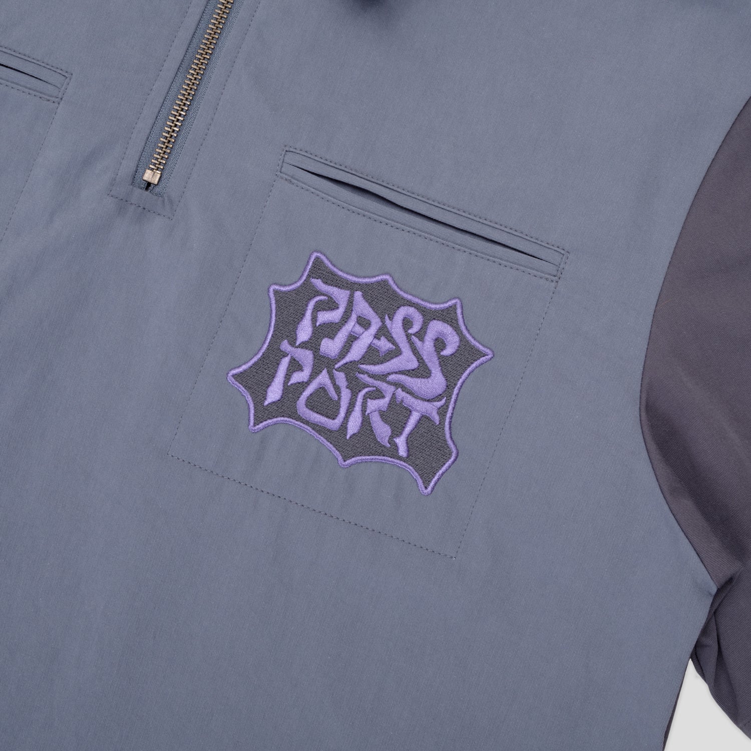 Pass~Port Glyph Packers 1/4 Zip Shirt - Navy - Image 3
