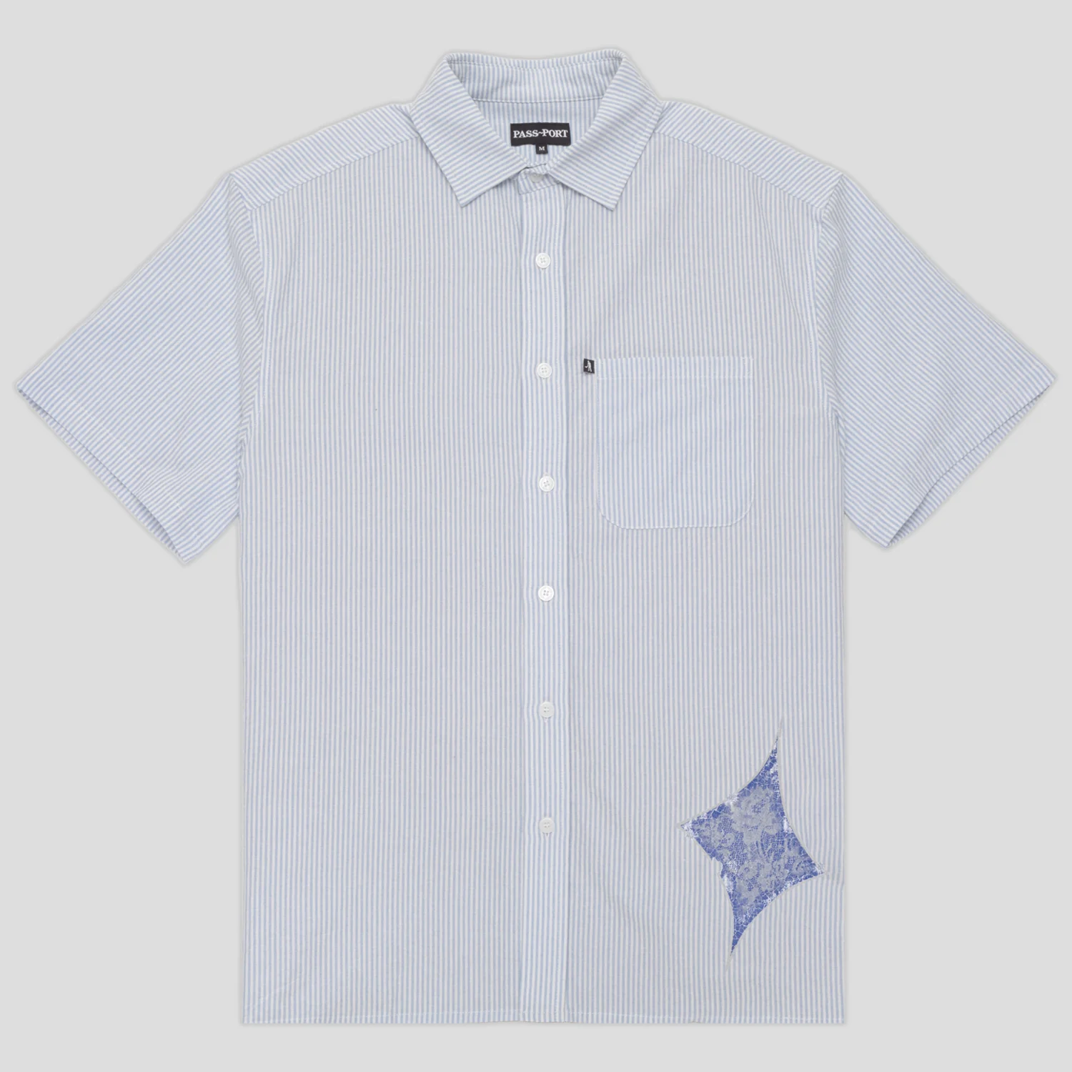 Pass~Port Glint Workers Short Sleeve Shirt - Blue