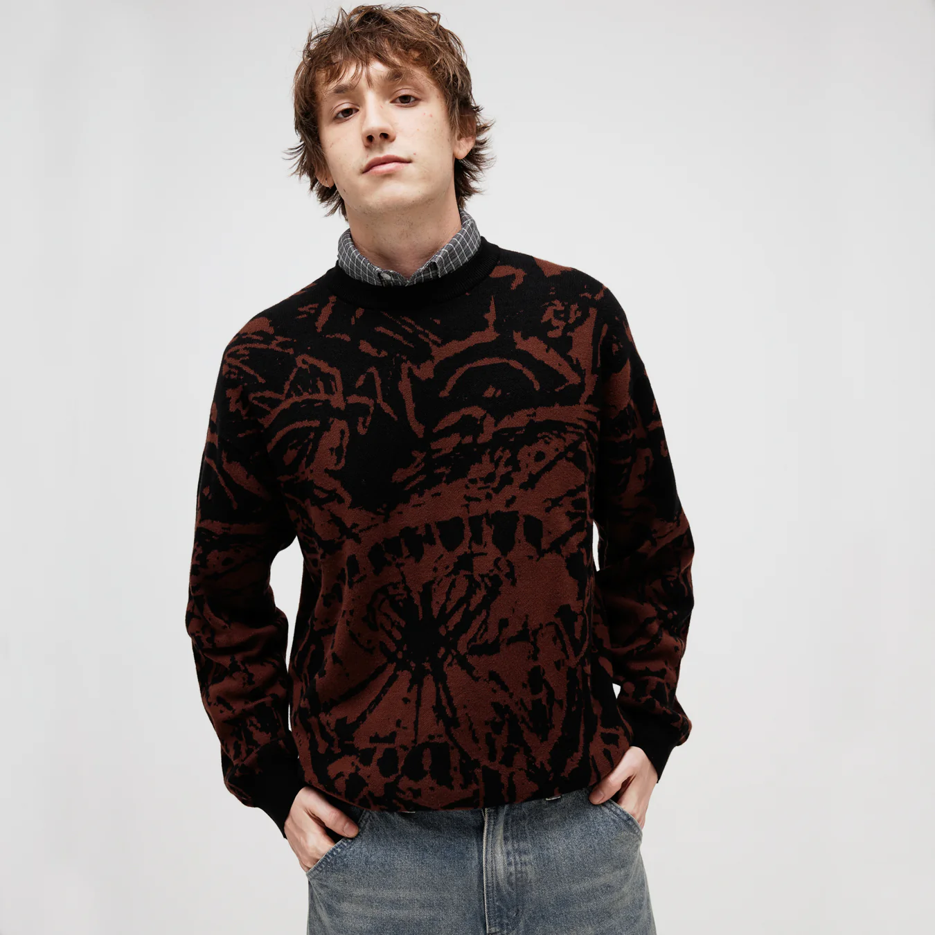 Pass~Port Goes Around Knit Sweater - Brown