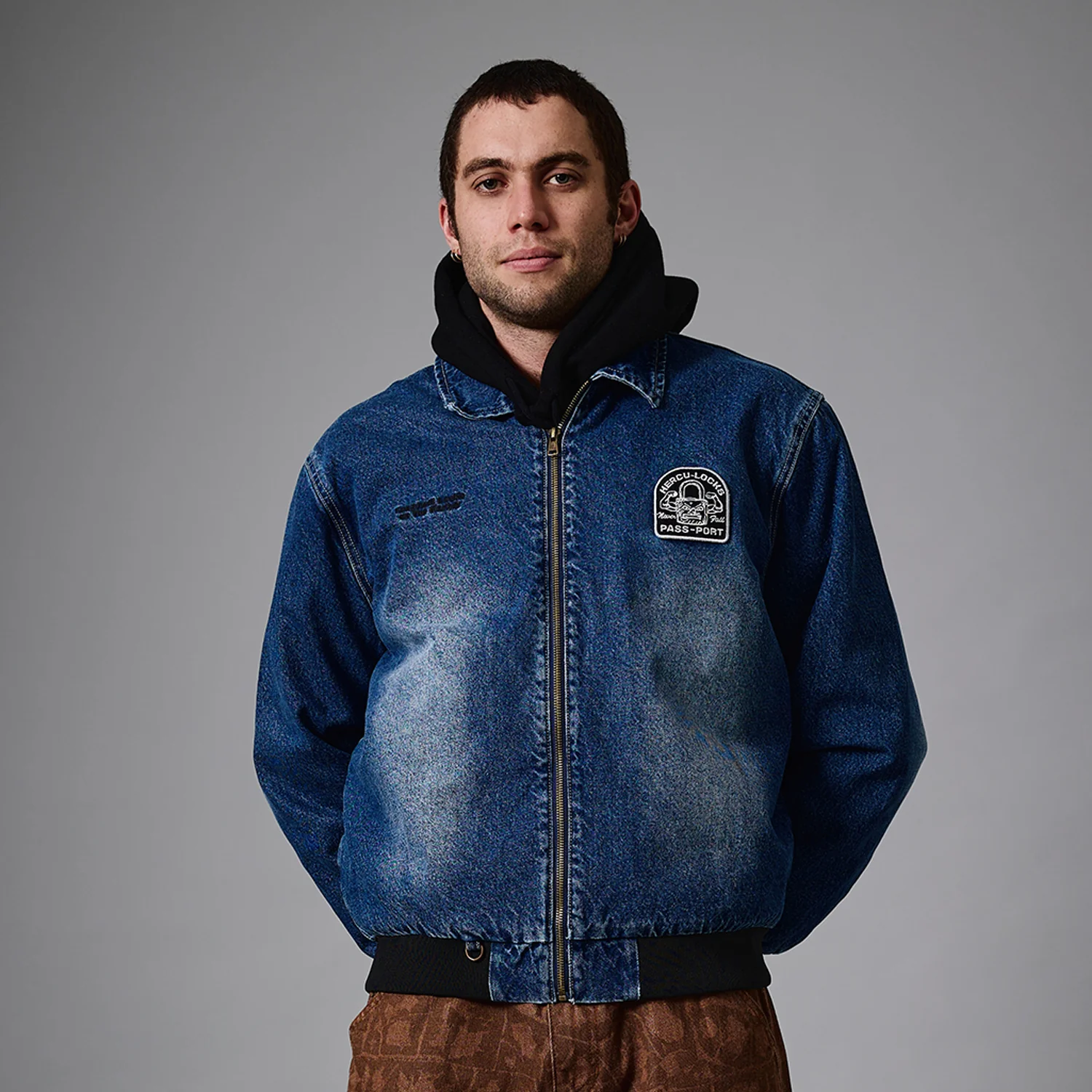 Pass~Port Hercu-Locks Recycled Denim Freight Jacket - Washed Dark Indigo - Image 5