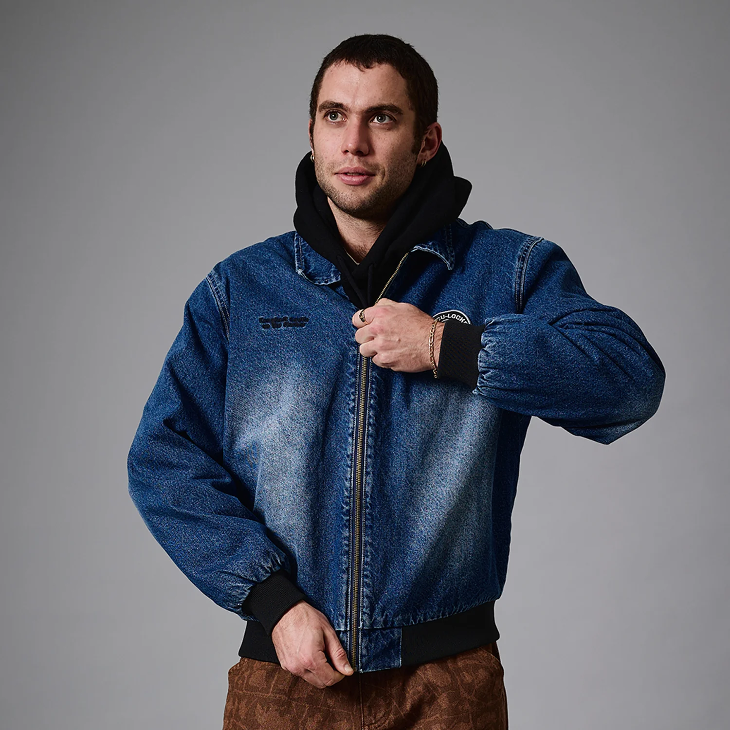 Pass~Port Hercu-Locks Recycled Denim Freight Jacket - Washed Dark Indigo - Image 6