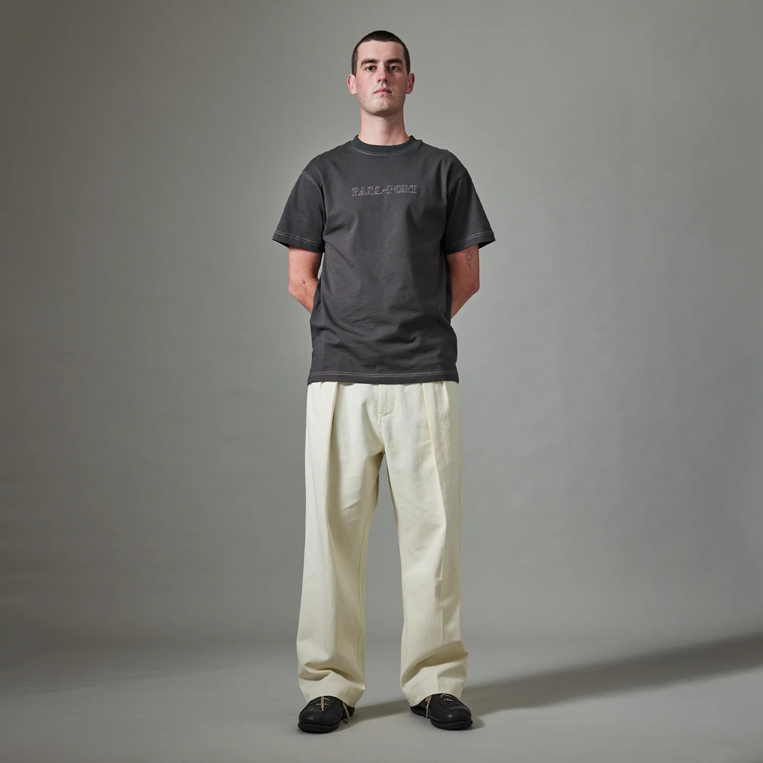 Pass~Port Herringbone Leagues Club Pant - Bone - Image 2