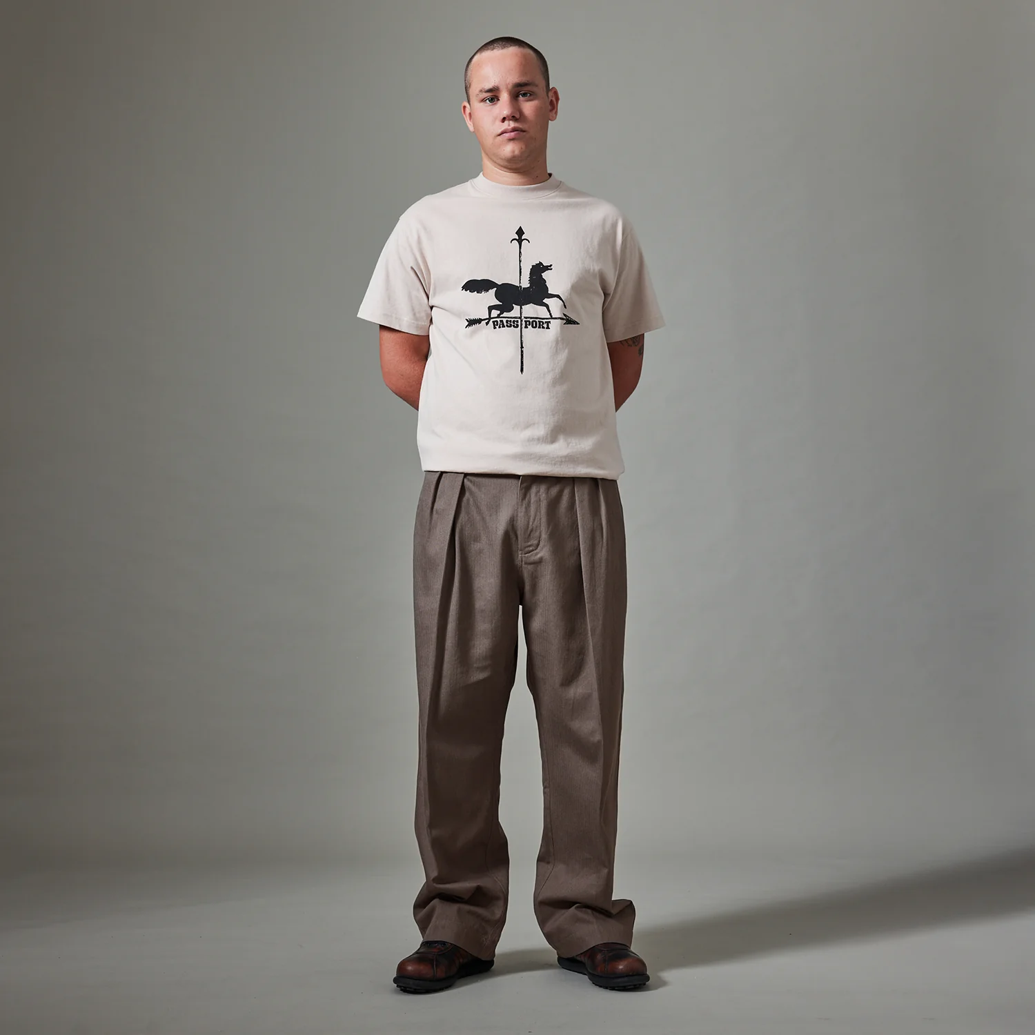Pass~Port Herringbone Leagues Club Pant - Dusty Brown - Image 3