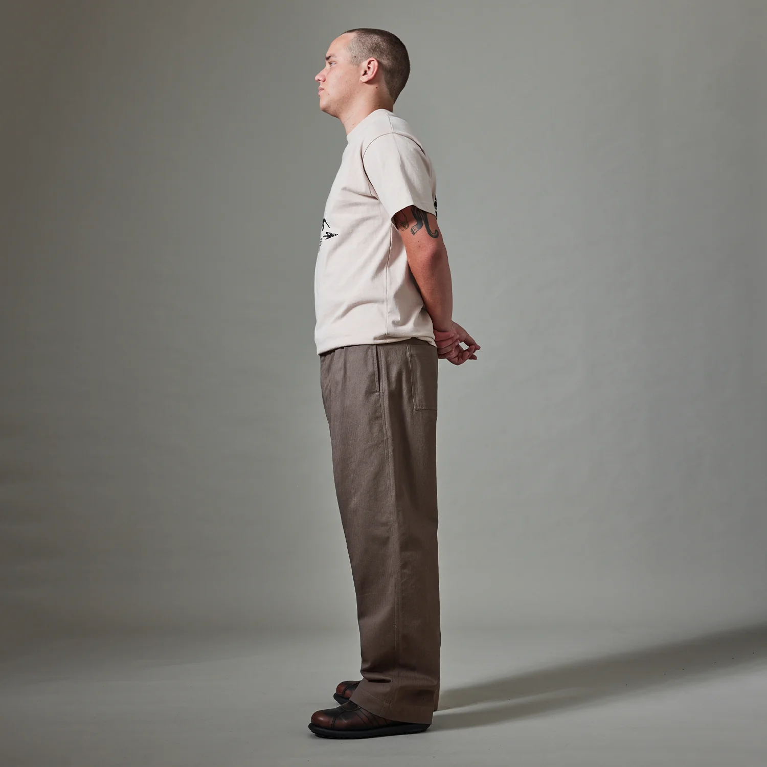 Pass~Port Herringbone Leagues Club Pant - Dusty Brown - Image 4