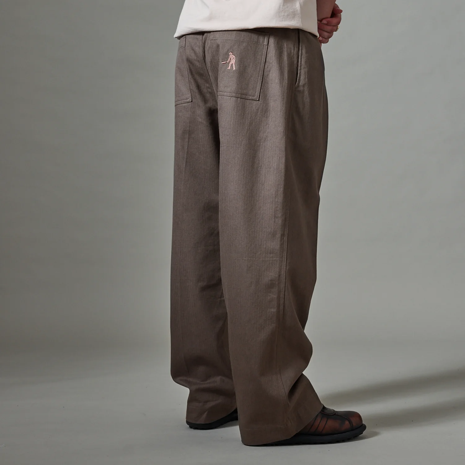Pass~Port Herringbone Leagues Club Pant - Dusty Brown - Image 5