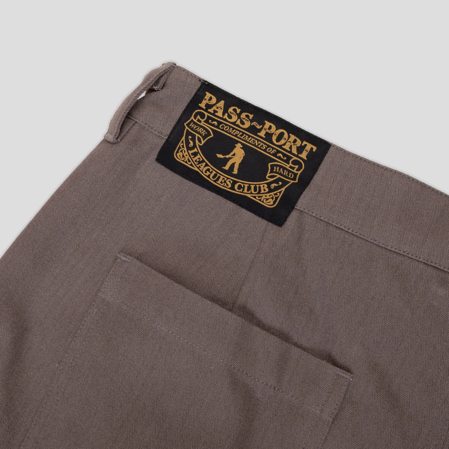 Pass~Port Herringbone Leagues Club Pant - Dusty Brown - Image 8