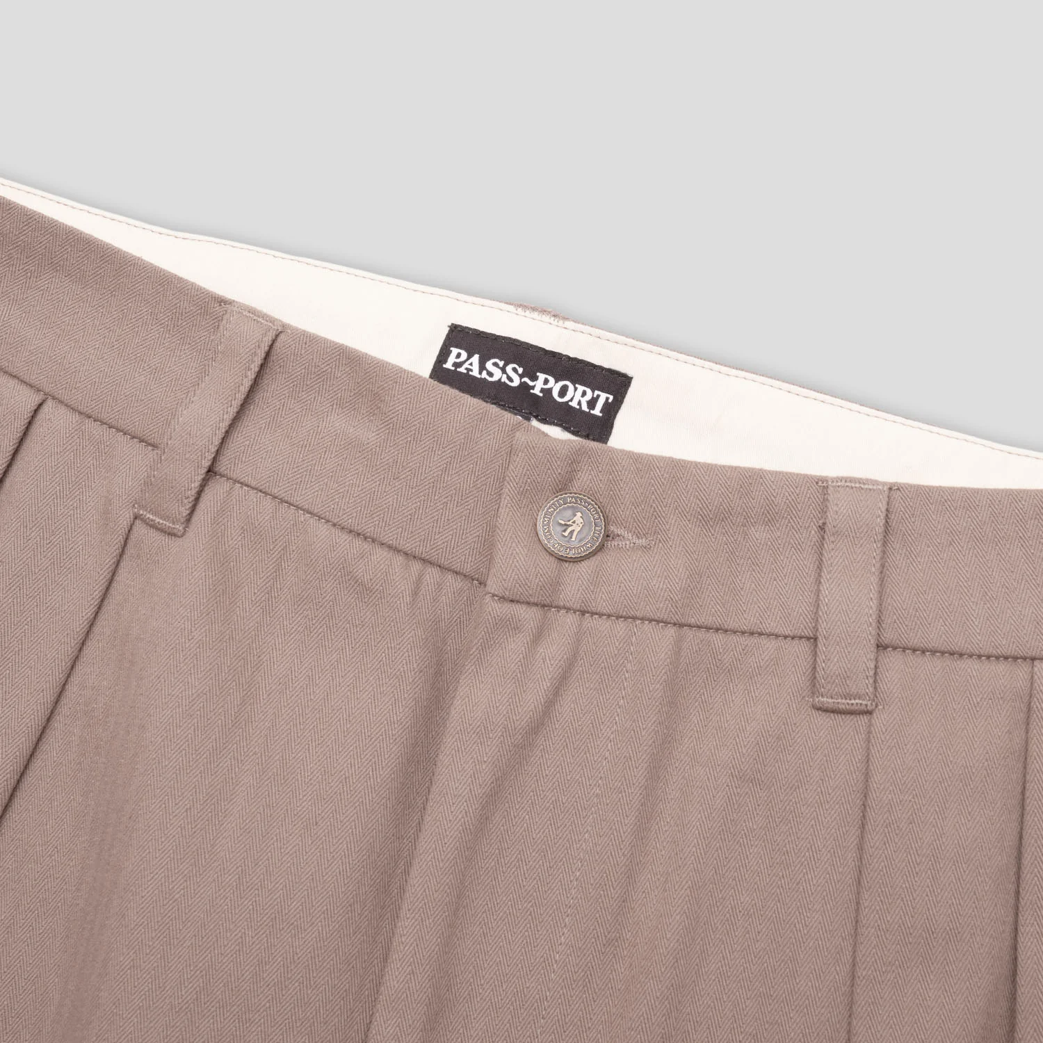 Pass~Port Herringbone Leagues Club Short - Light Brown - Image 7
