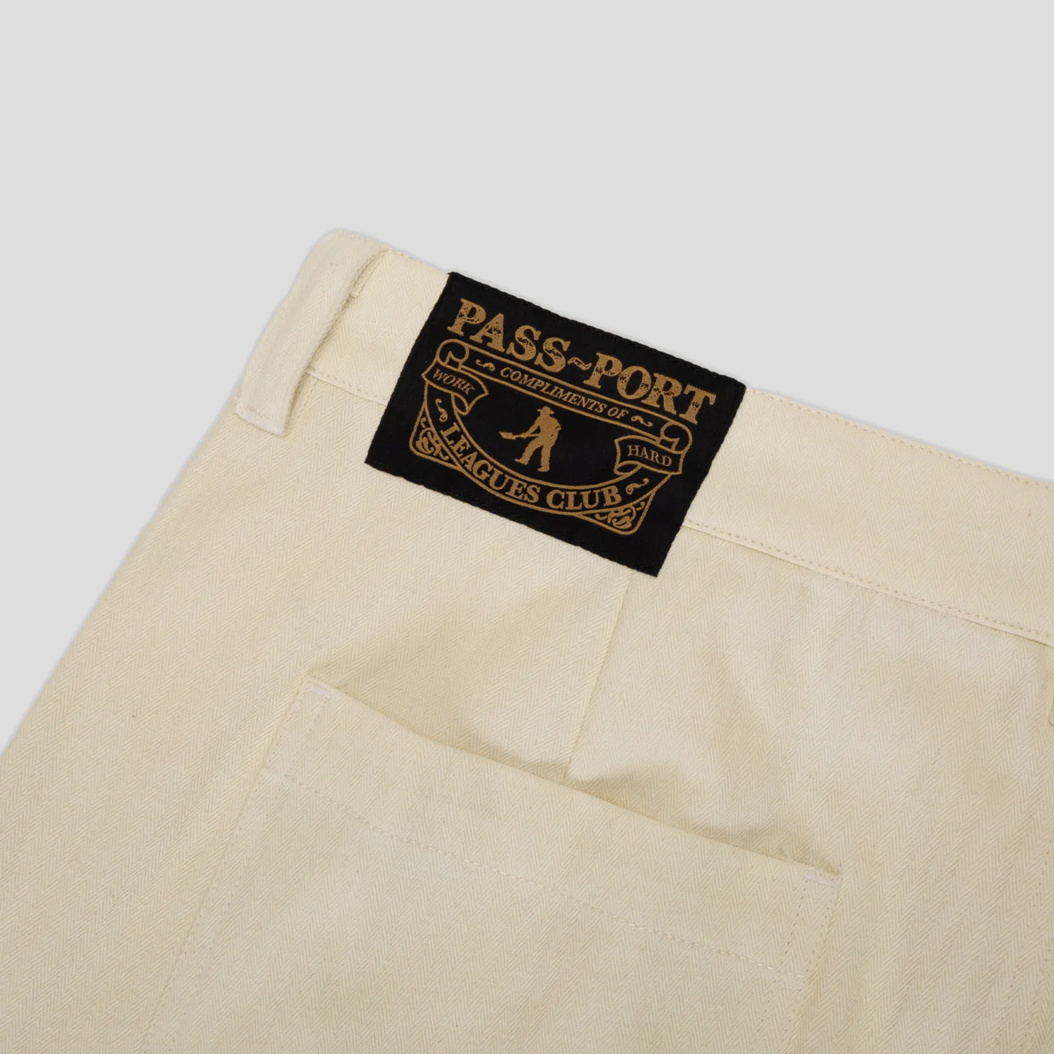 Pass~Port Herringbone Leagues Club Short - Bone - Image 8