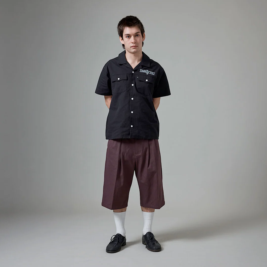 Pass~Port Herringbone Leagues Club Short - Dark Plum - Image 2