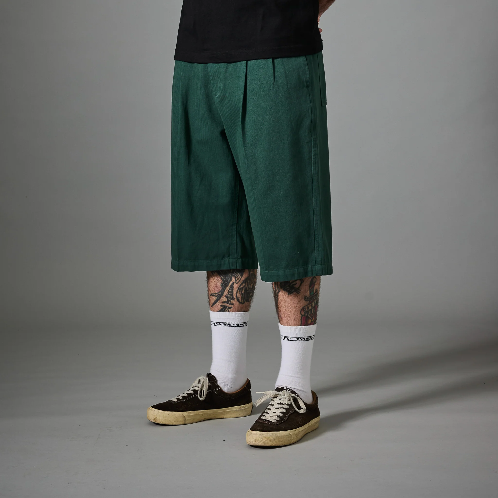 Pass~Port Herringbone Leagues Club Short - Hunter Green - Image 3