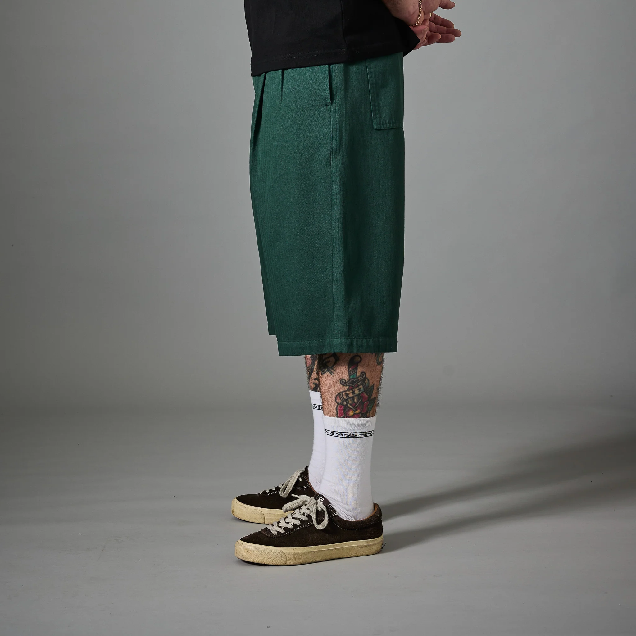 Pass~Port Herringbone Leagues Club Short - Hunter Green - Image 4