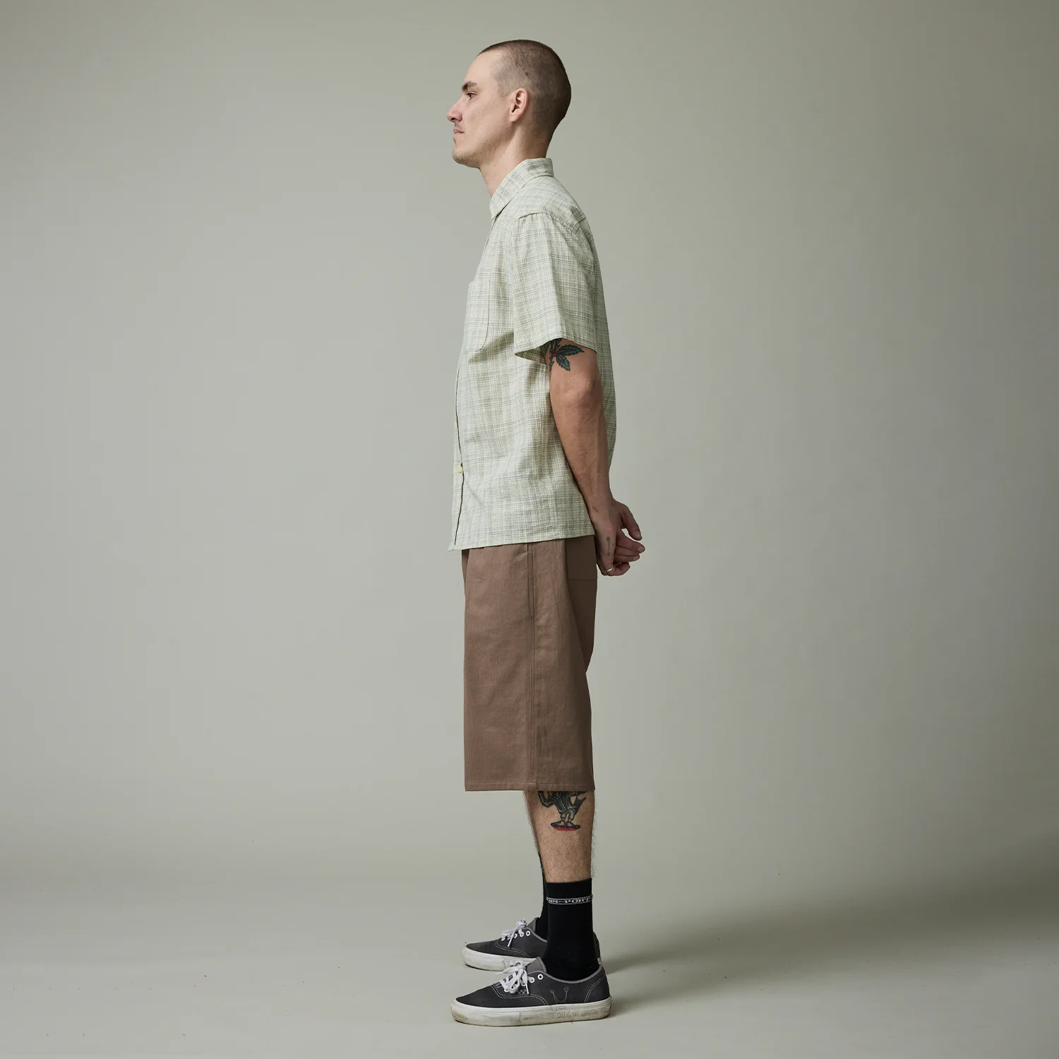 Pass~Port Herringbone Leagues Club Short - Light Brown - Image 5