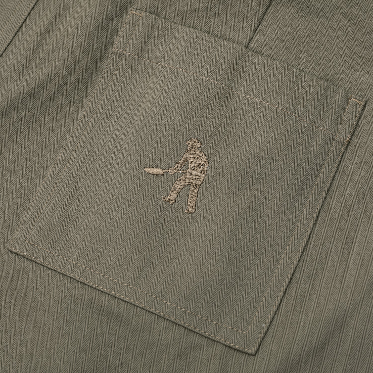 Pass~Port Herringbone Leagues Club Short - Olive - Image 8