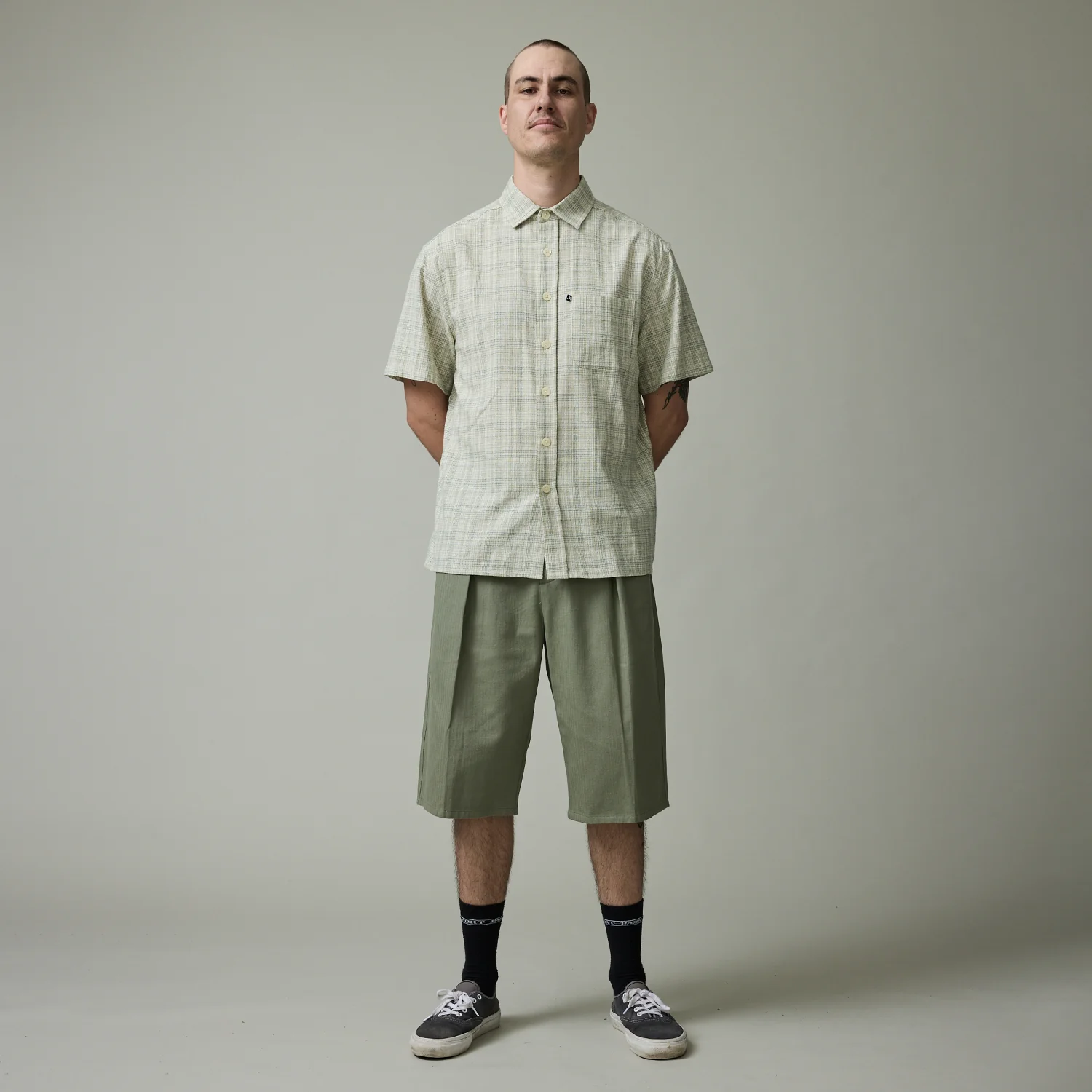 Pass~Port Herringbone Leagues Club Short - Sage - Image 4