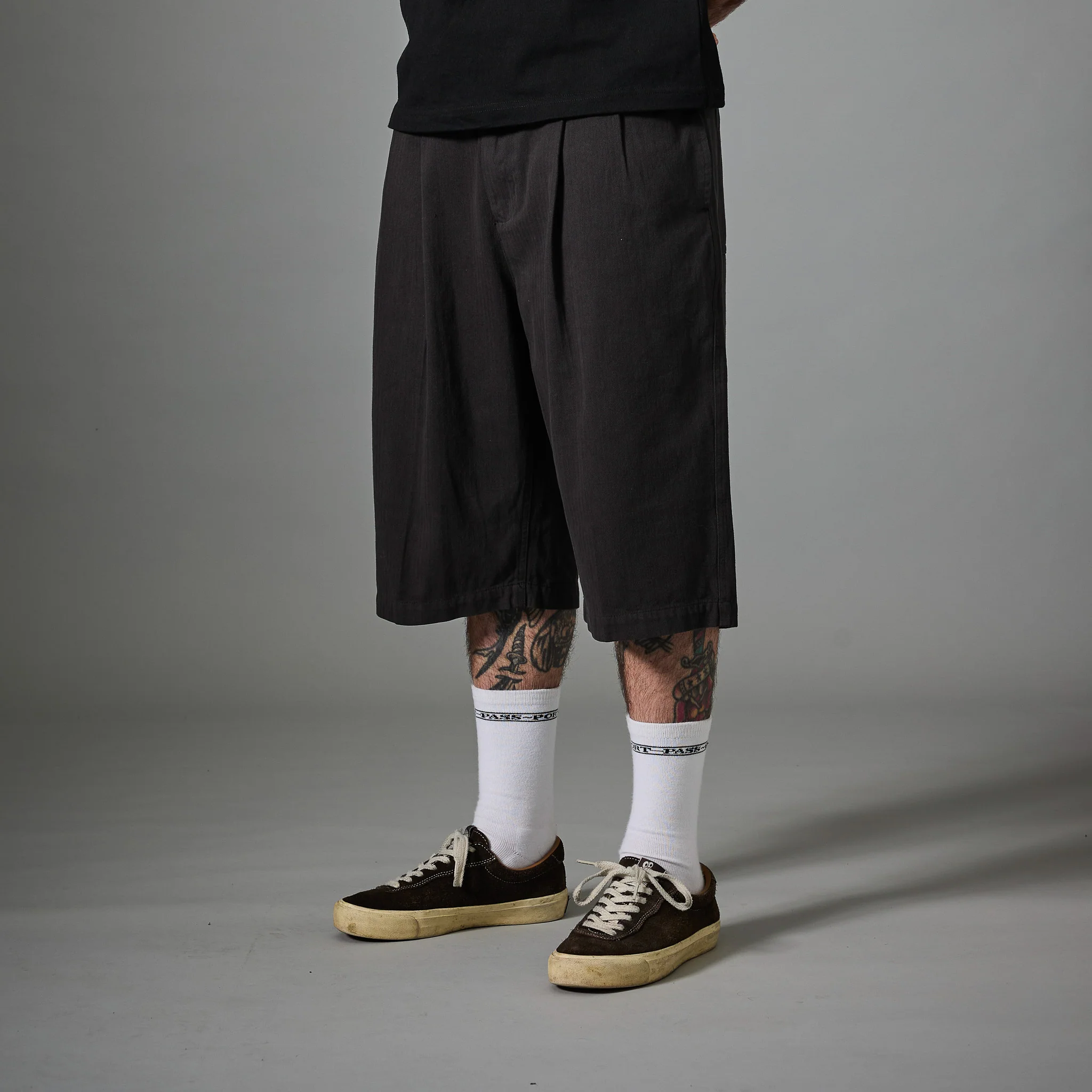 Pass~Port Herringbone Leagues Club Short - Vintage Black - Image 3