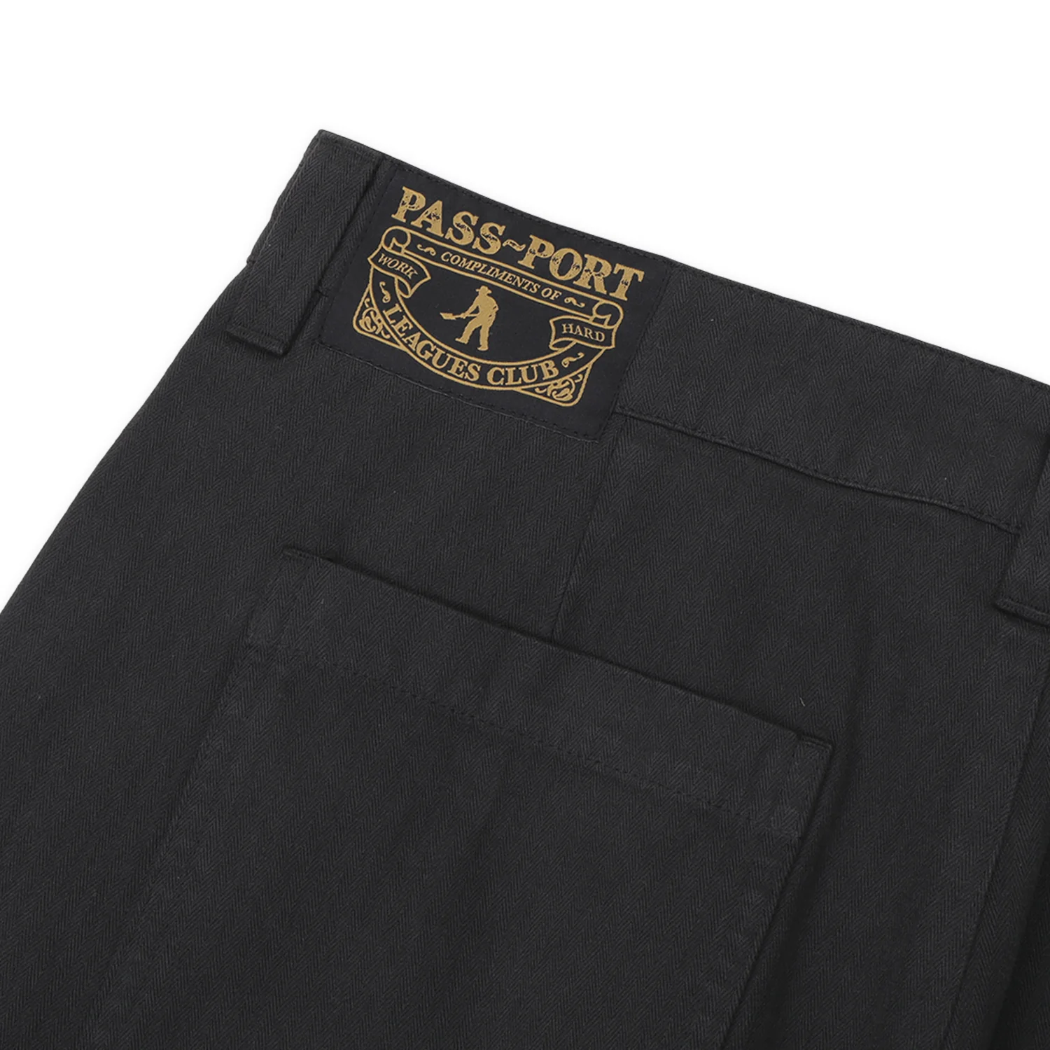 Pass~Port Herringbone Leagues Club Short - Vintage Black - Image 9