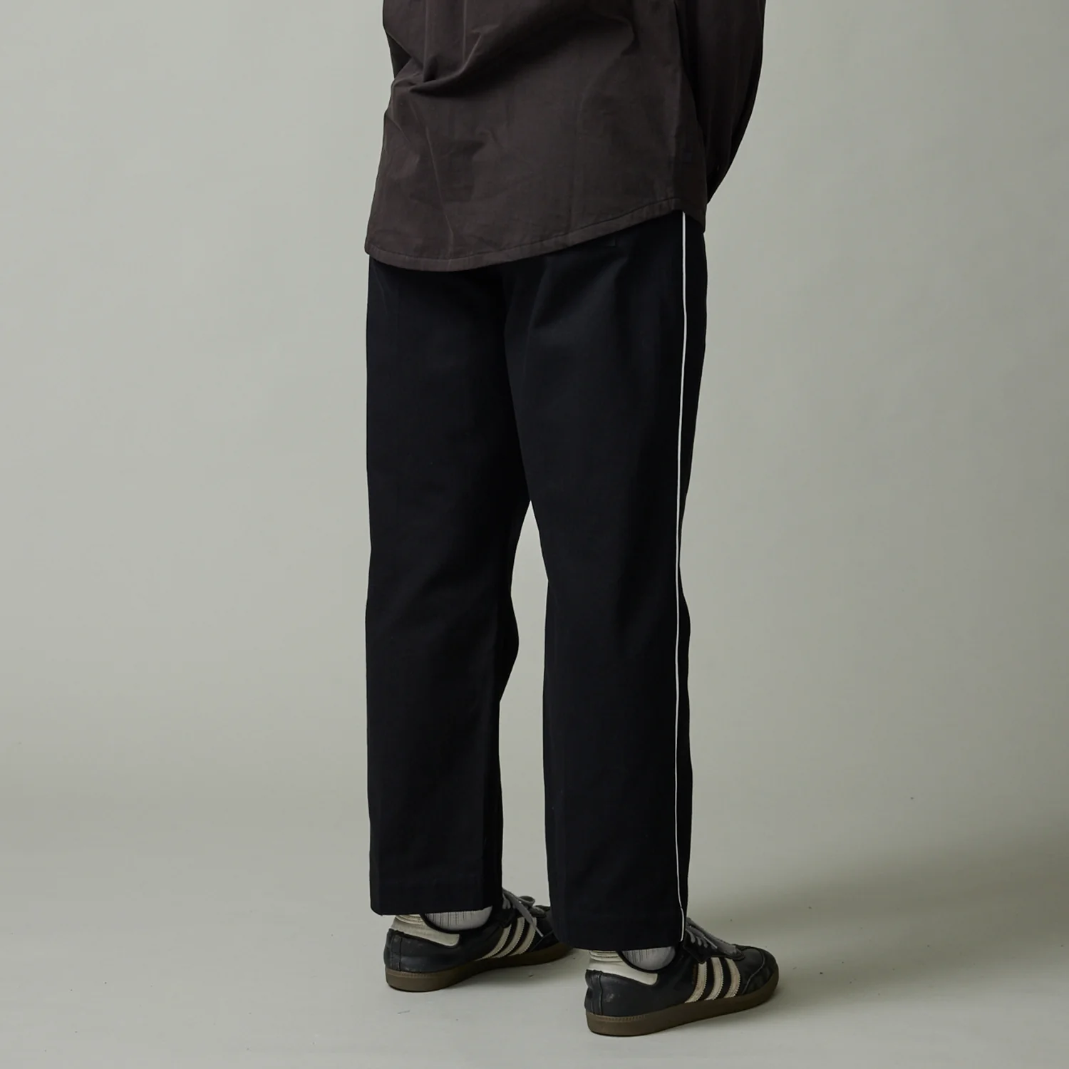 Pass~Port Herringbone Leagues Club Side Stripe Pant - Black / White Stripe - Image 3